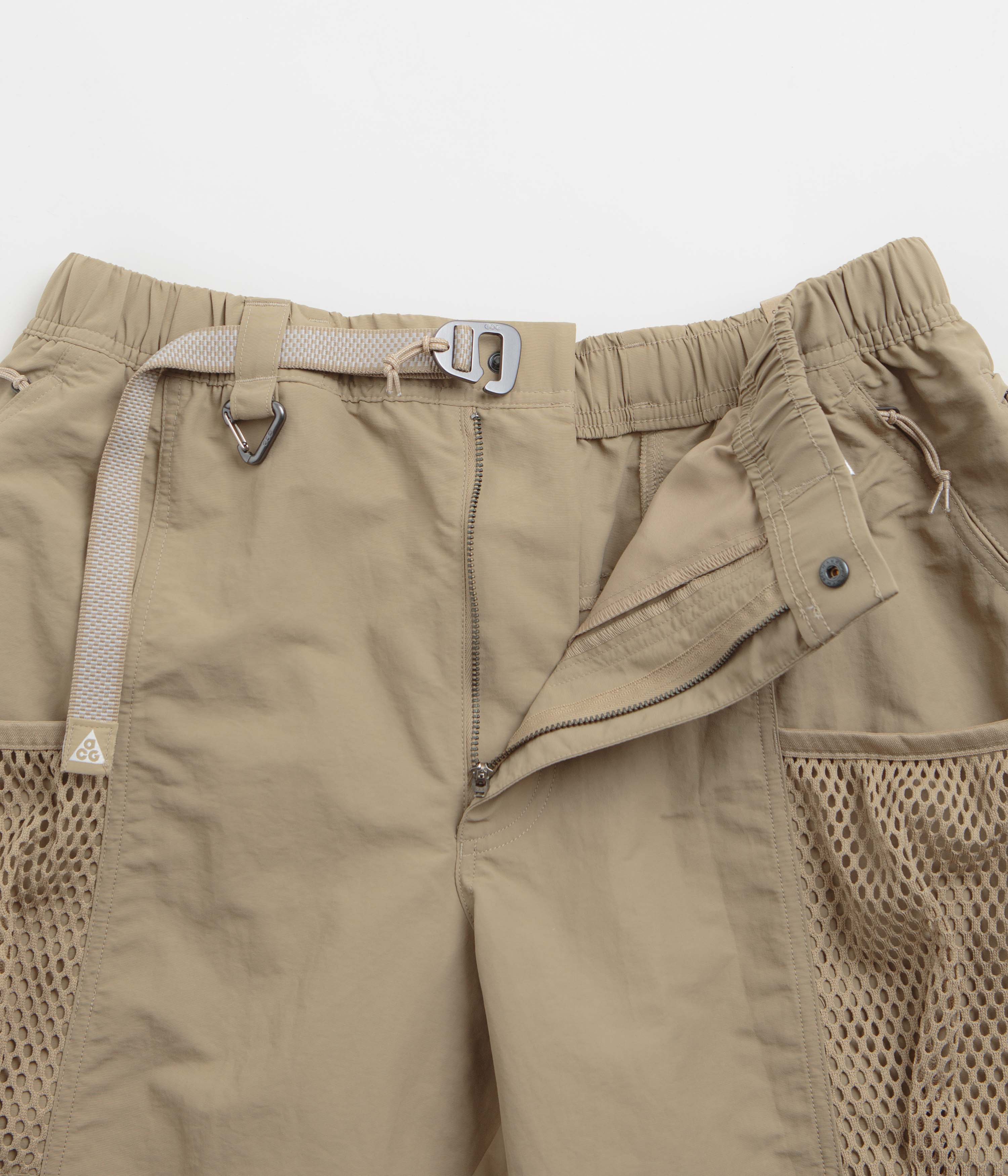 Nike ACG Snowgrass Cargo Shorts - Khaki / Light Iron Ore / Summit White - Image 8