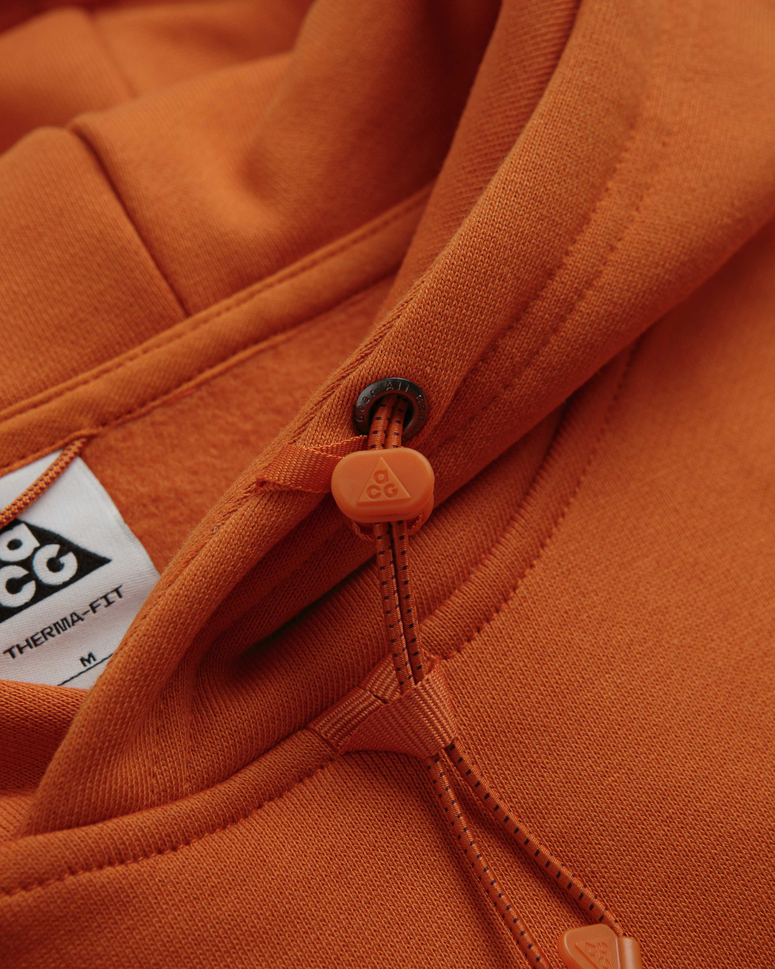 Nike ACG Therma-FIT Fleece Hoodie - Campfire Orange / Summit White - Image 6