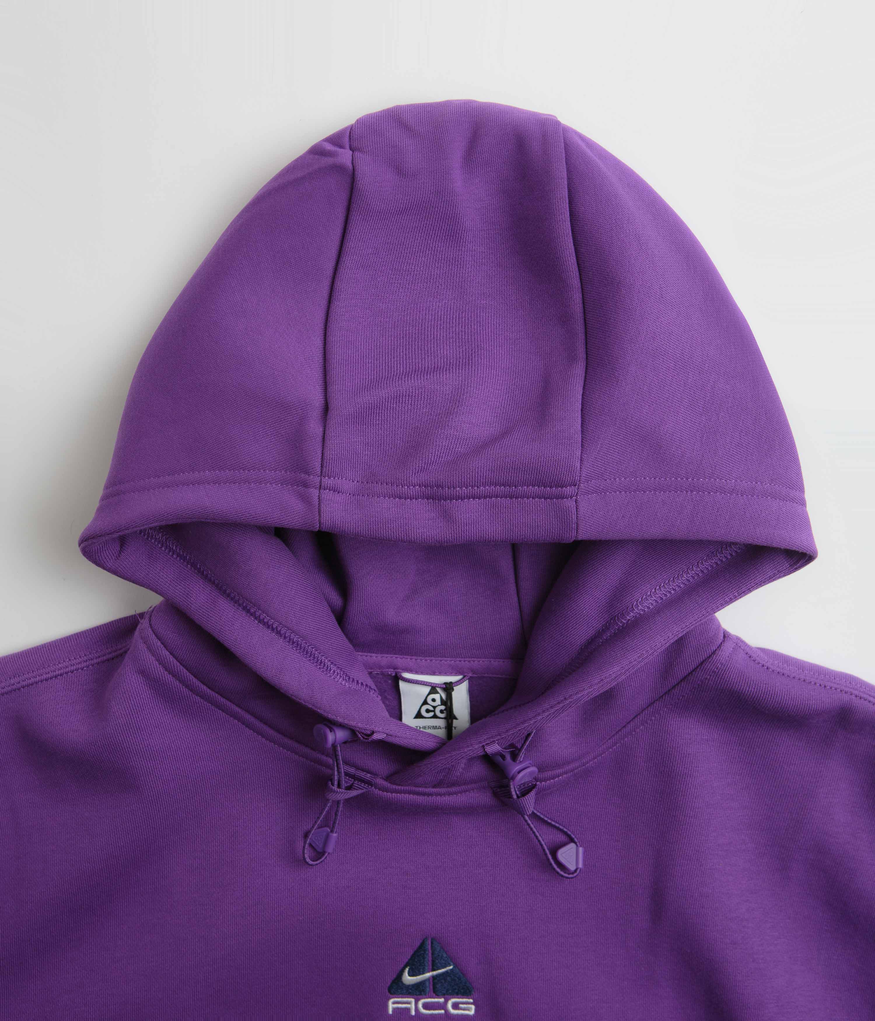 Nike ACG Therma-FIT Fleece Hoodie - Purple Cosmos / Summit White - Image 4