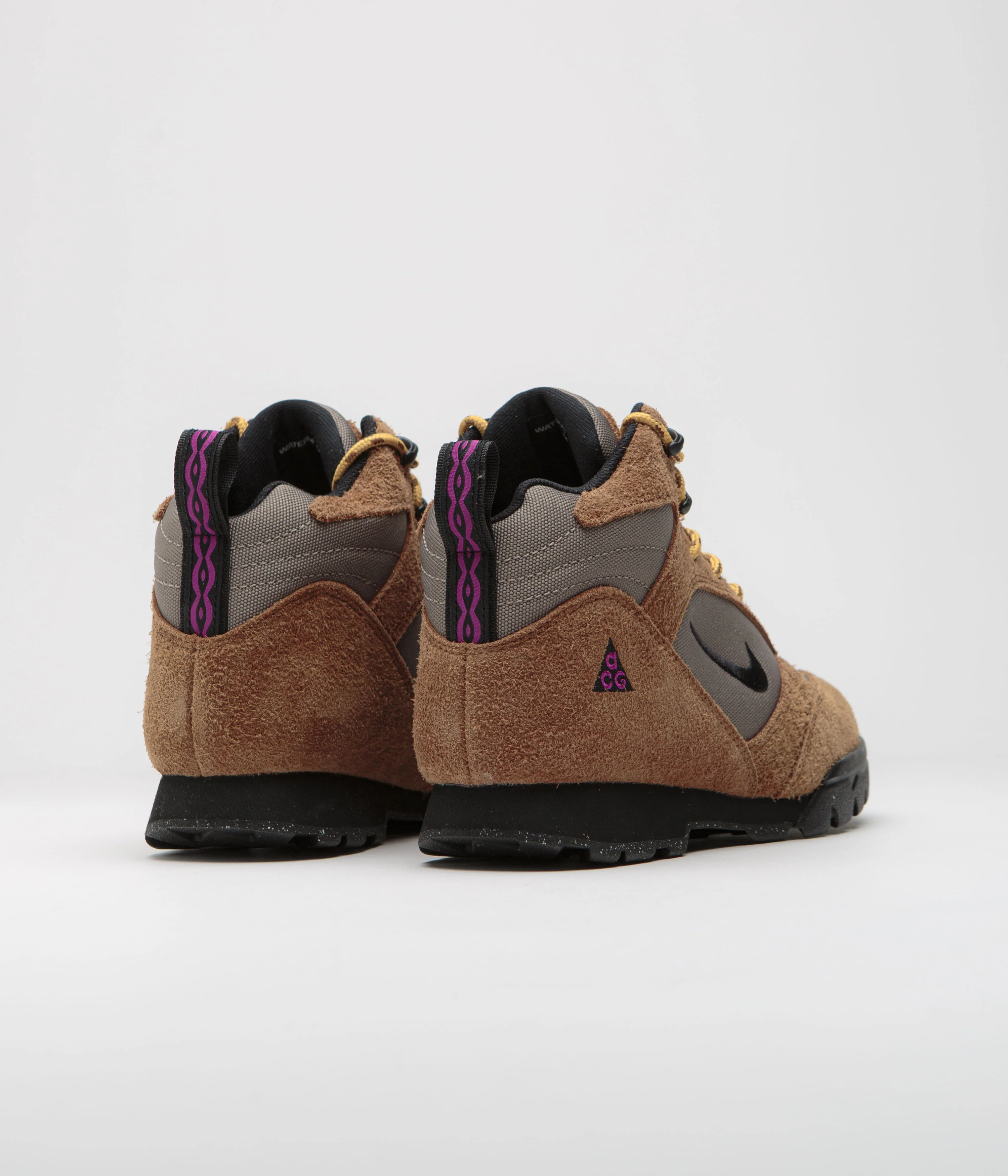 Nike ACG Torre Mid Waterproof Shoes - Pecan / Black - Olive Grey - Red Plum - Image 4