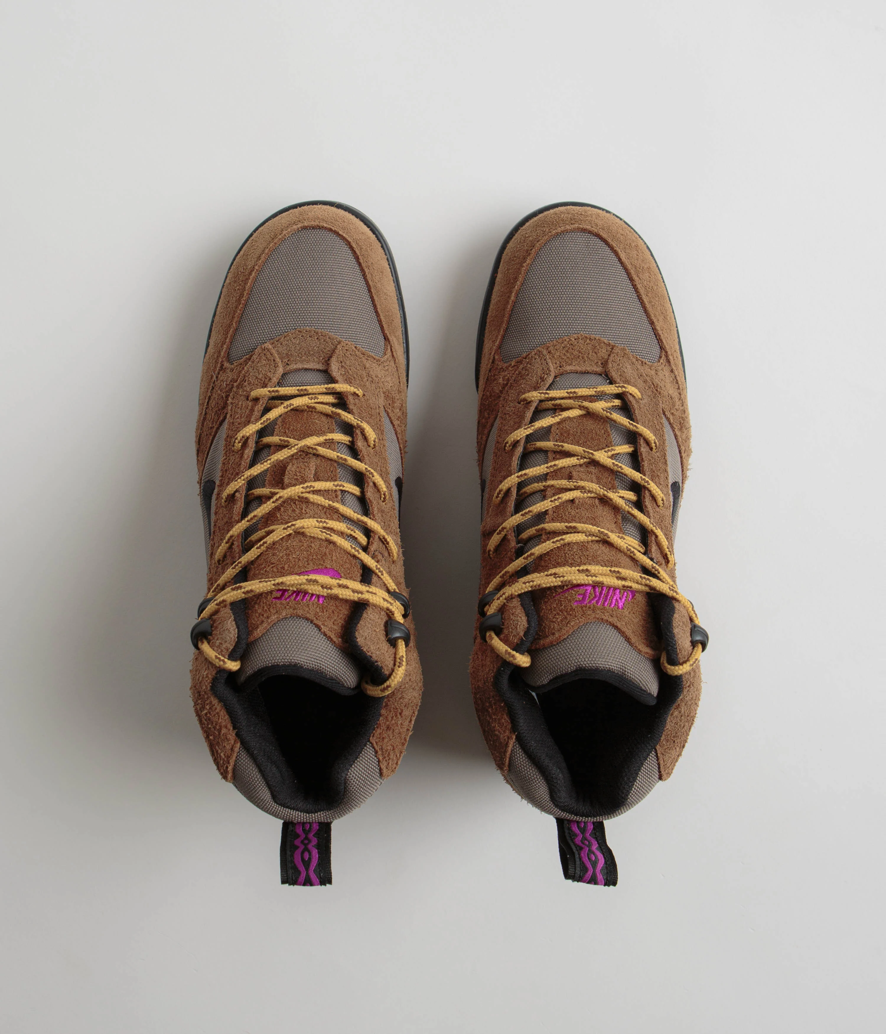 Nike ACG Torre Mid Waterproof Shoes - Pecan / Black - Olive Grey - Red Plum - Image 7