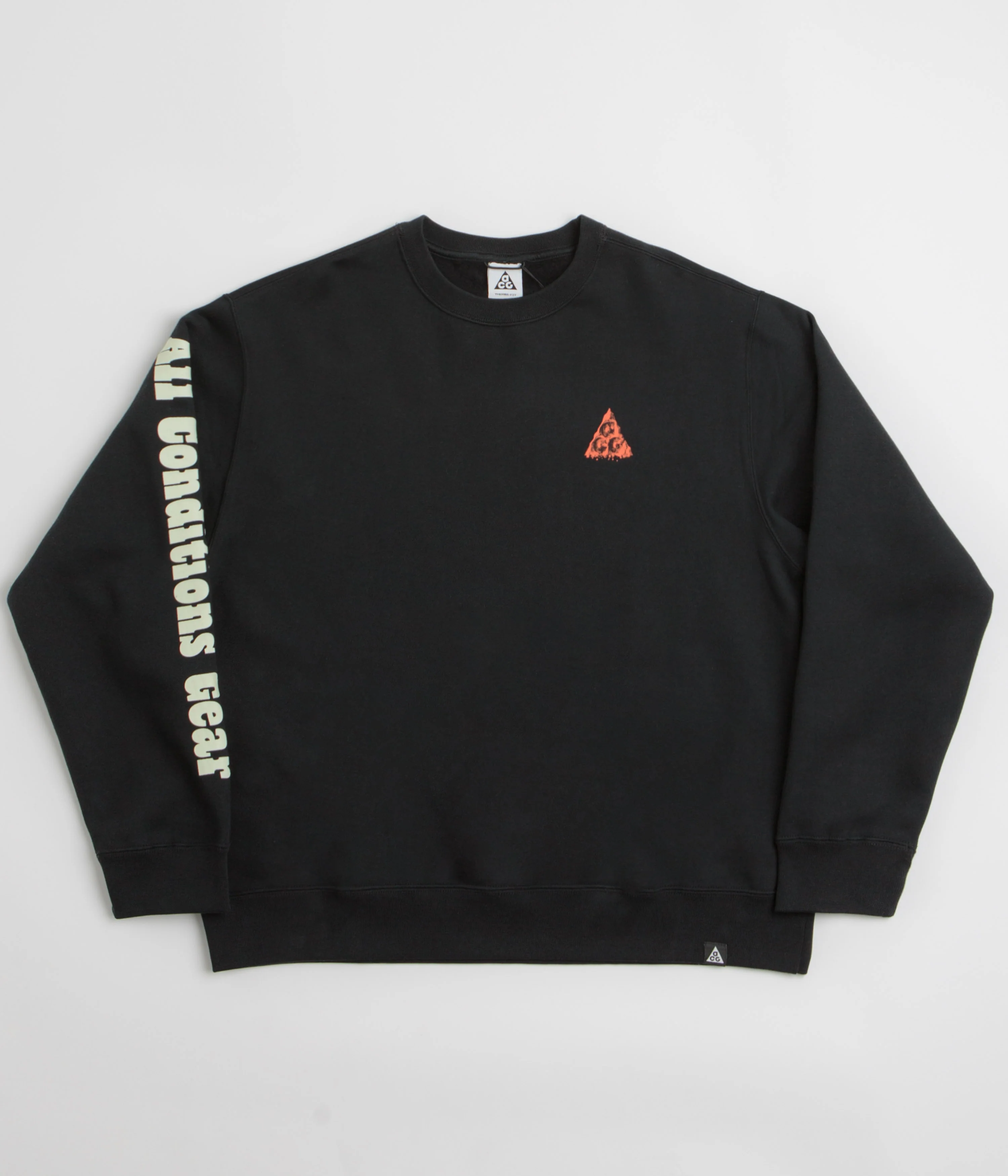 Nike ACG Tuff Fleece Graphic Crewneck Sweatshirt - Black