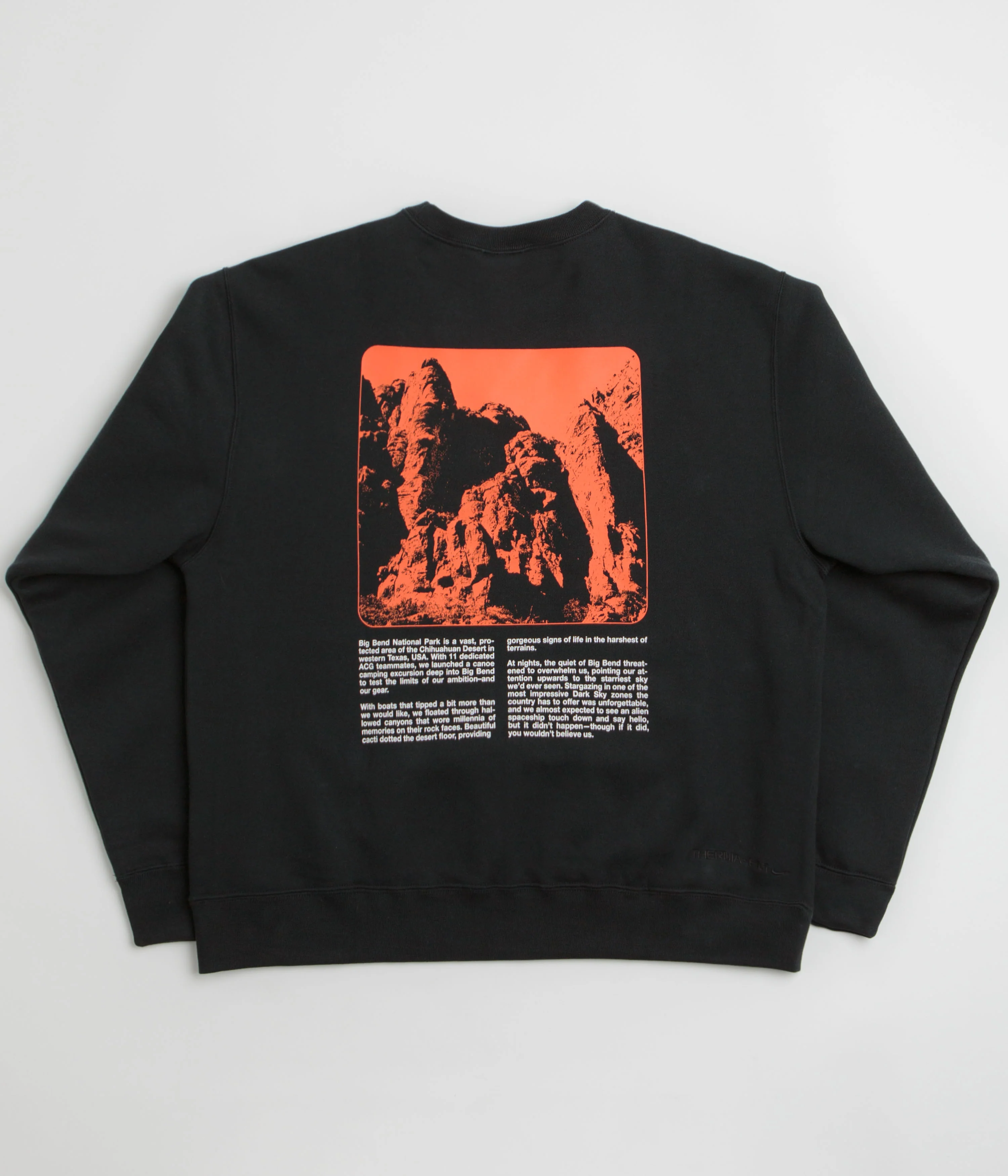 Nike ACG Tuff Fleece Graphic Crewneck Sweatshirt - Black - Image 2