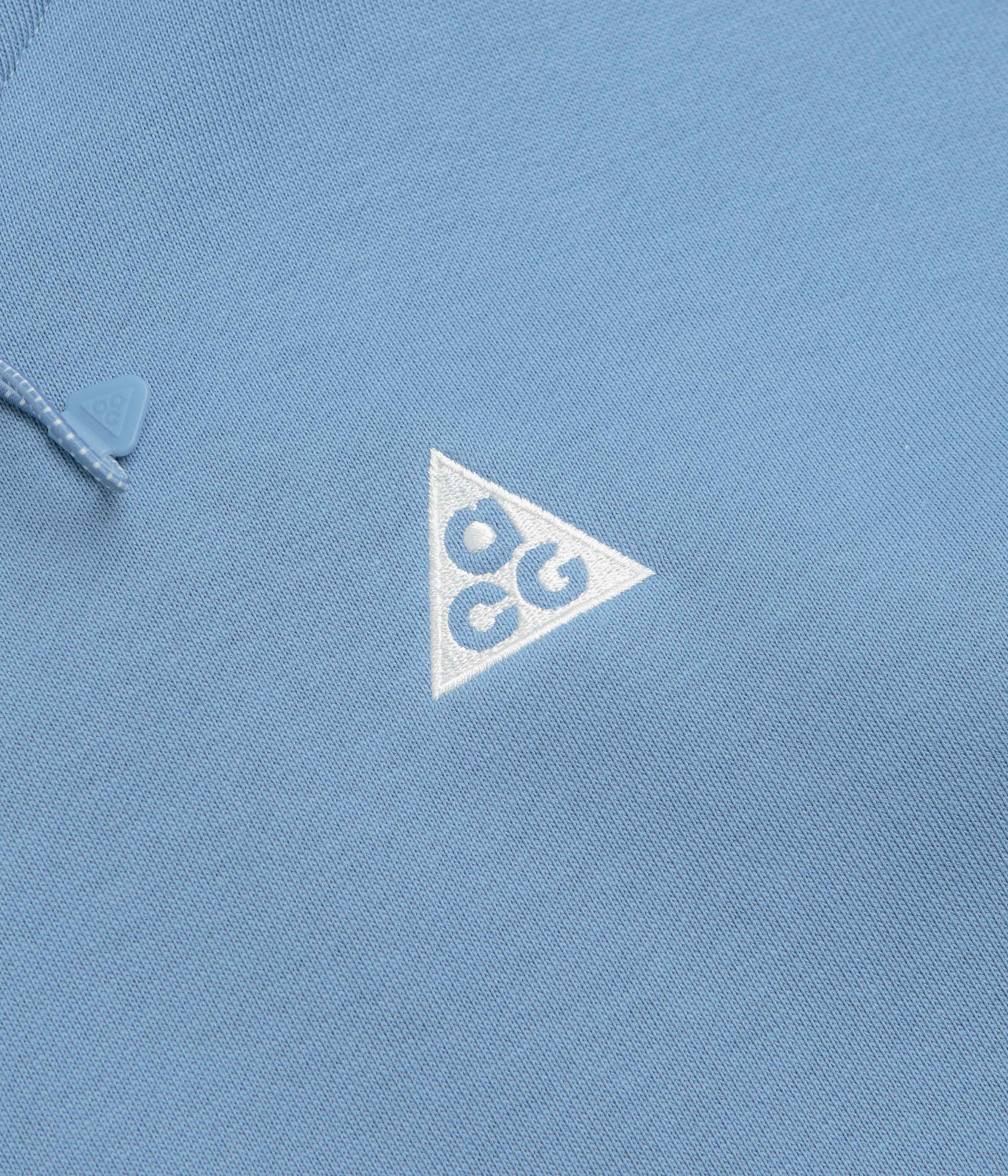 Nike ACG Tuff Fleece Triangle Hoodie - Work Blue / Sea Glass / Summit White - Image 3