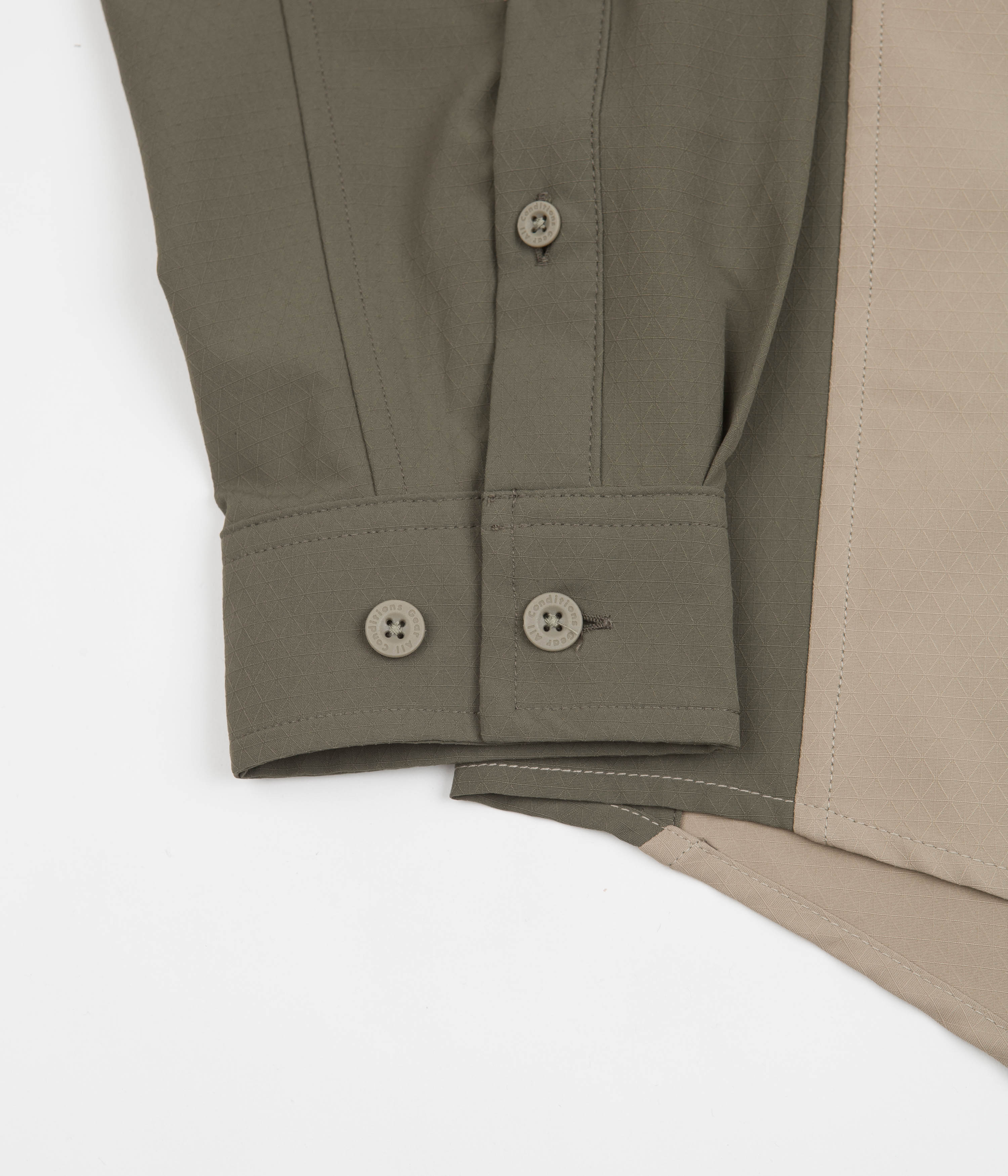 Nike ACG UV Devastation Trail Shirt - Khaki / Matte Olive / Gold Suede / Sanddrift - Image 2