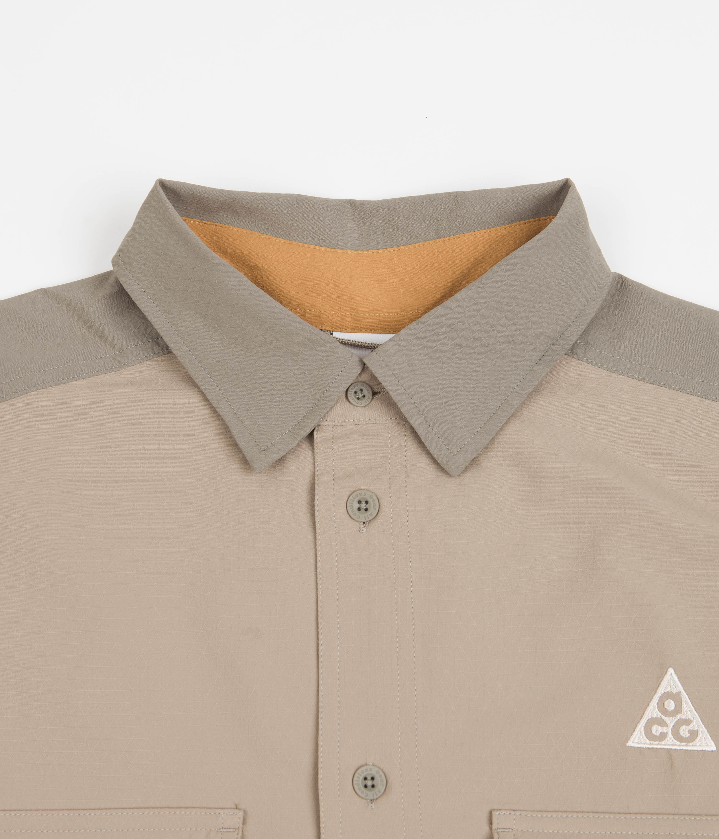 Nike ACG UV Devastation Trail Shirt - Khaki / Matte Olive / Gold Suede / Sanddrift - Image 5