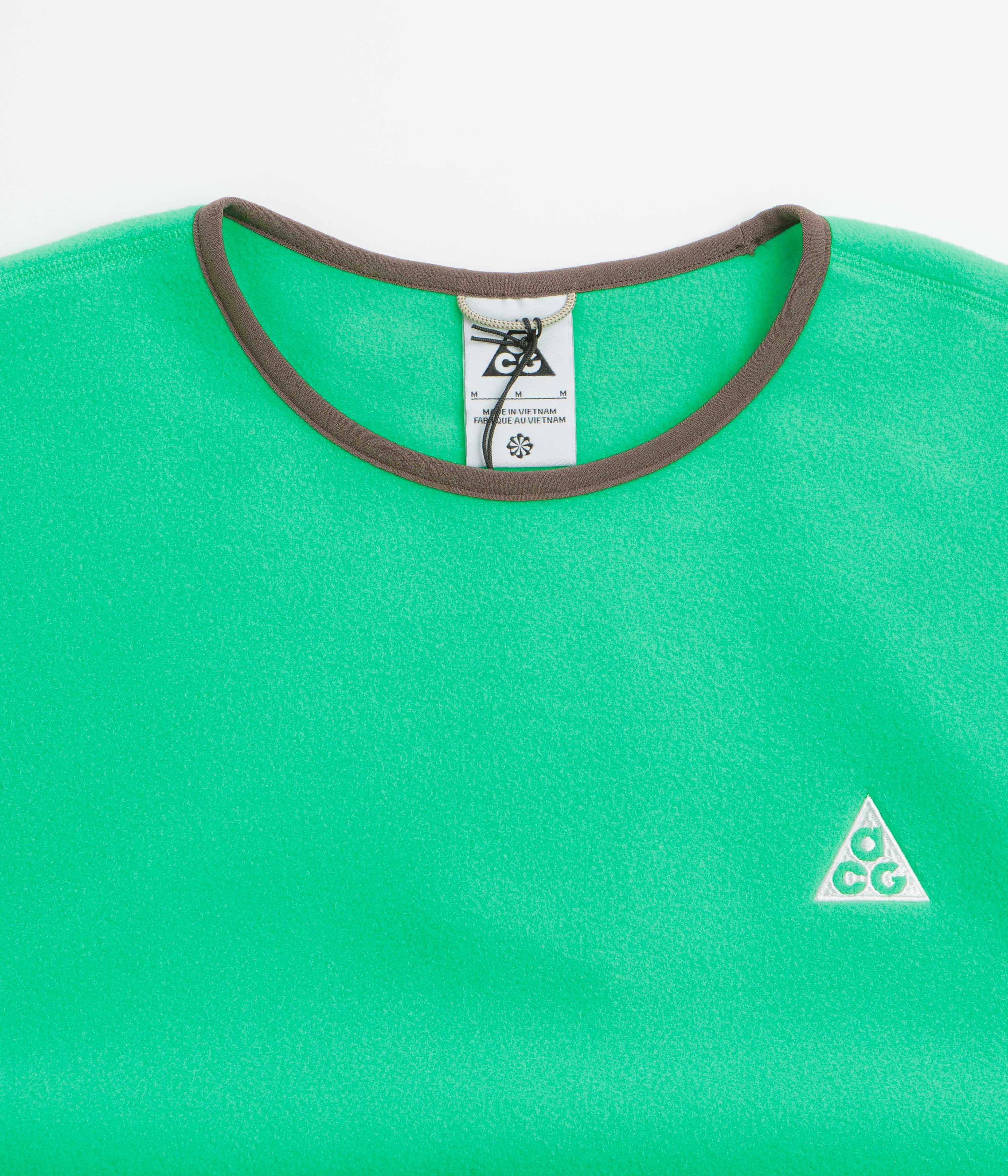 Nike ACG Wolf Tree Crewneck Sweatshirt  - Green Shock / Mosswood Brown / Summit White - Image 2