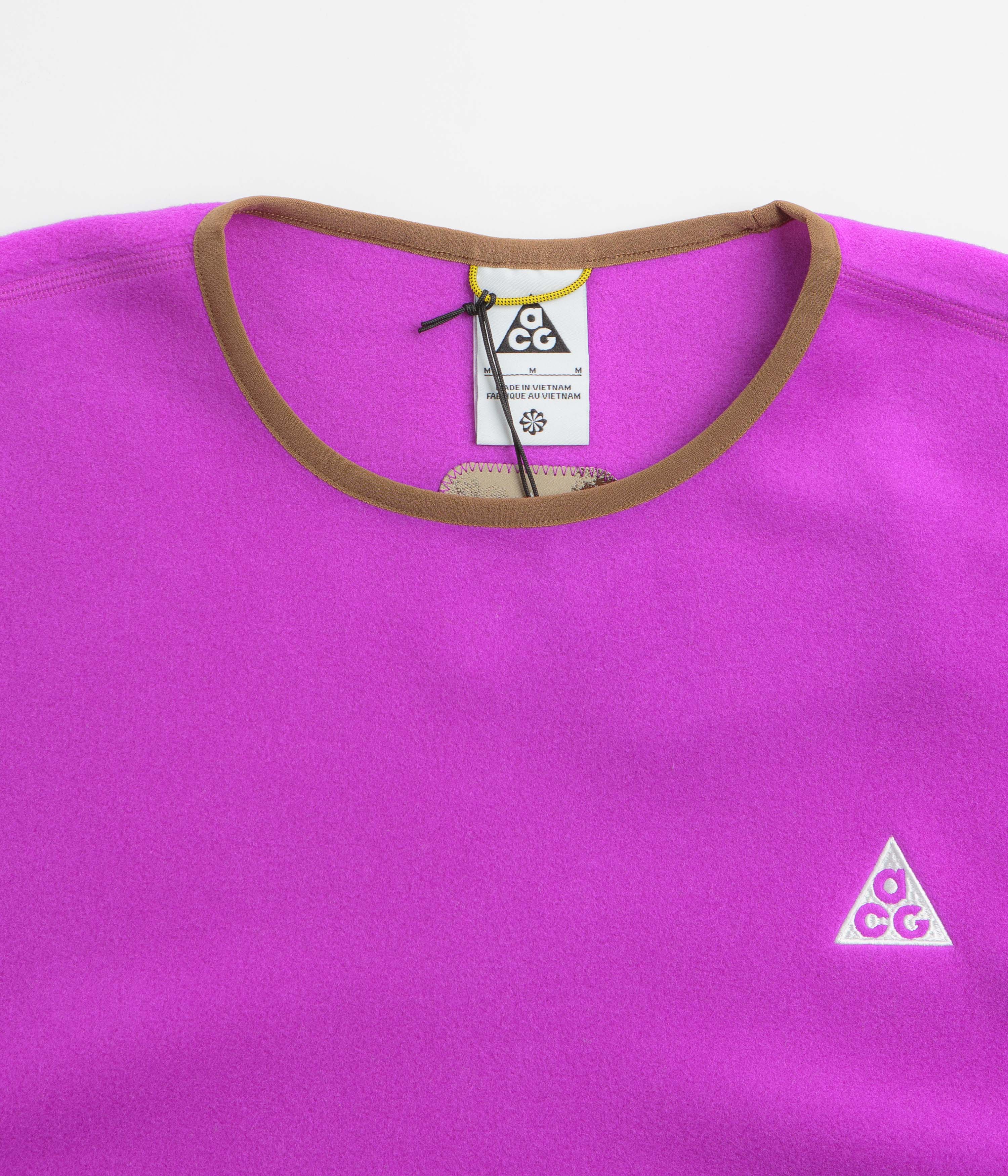 Nike ACG Wolf Tree Crewneck Sweatshirt  - Vivid Purple / Black / Summit White - Image 2