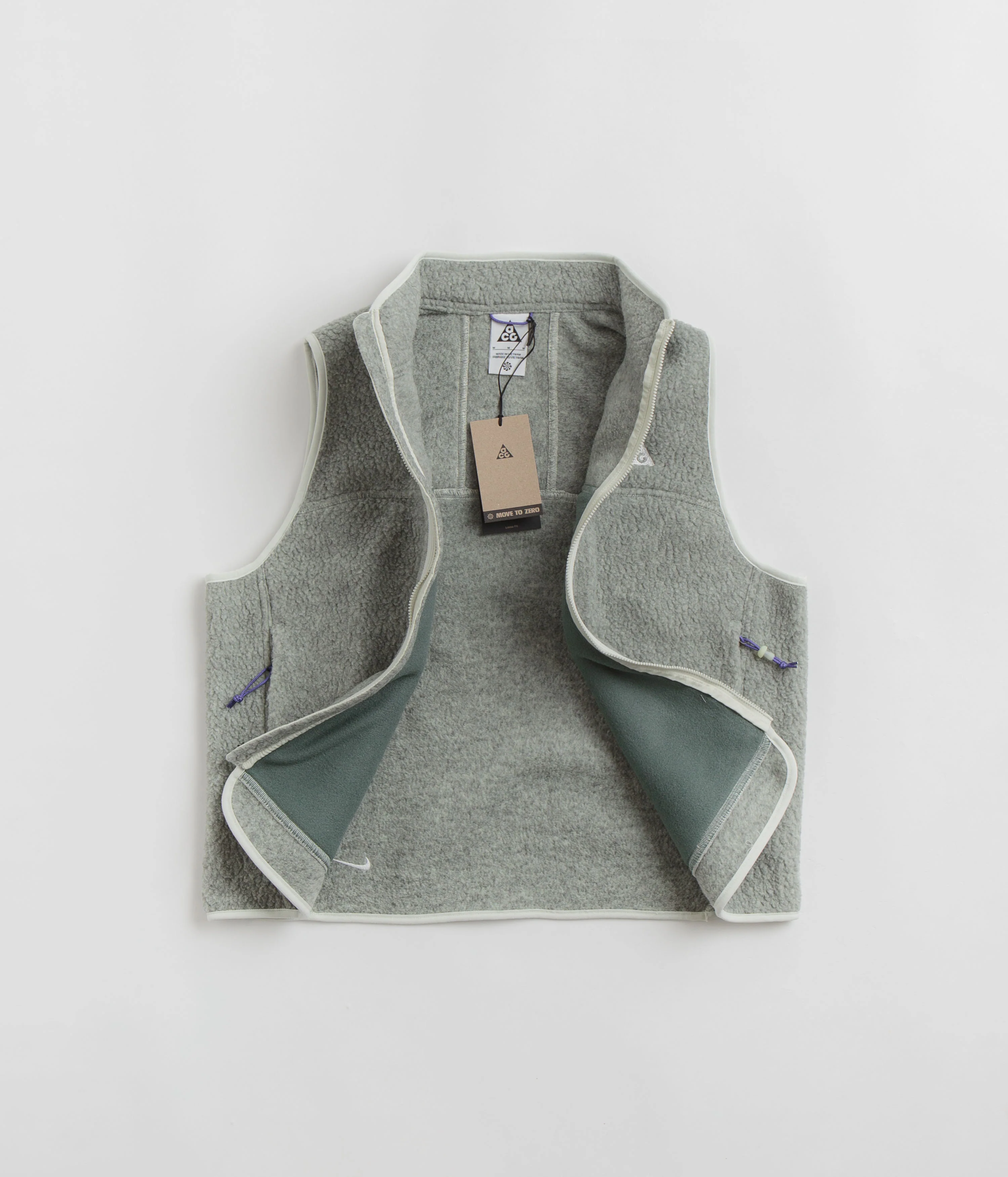 Nike ACG Womens Arctic Wolf Fleece Vest - Sea Glass / Bicoastal / Summit White - Image 2