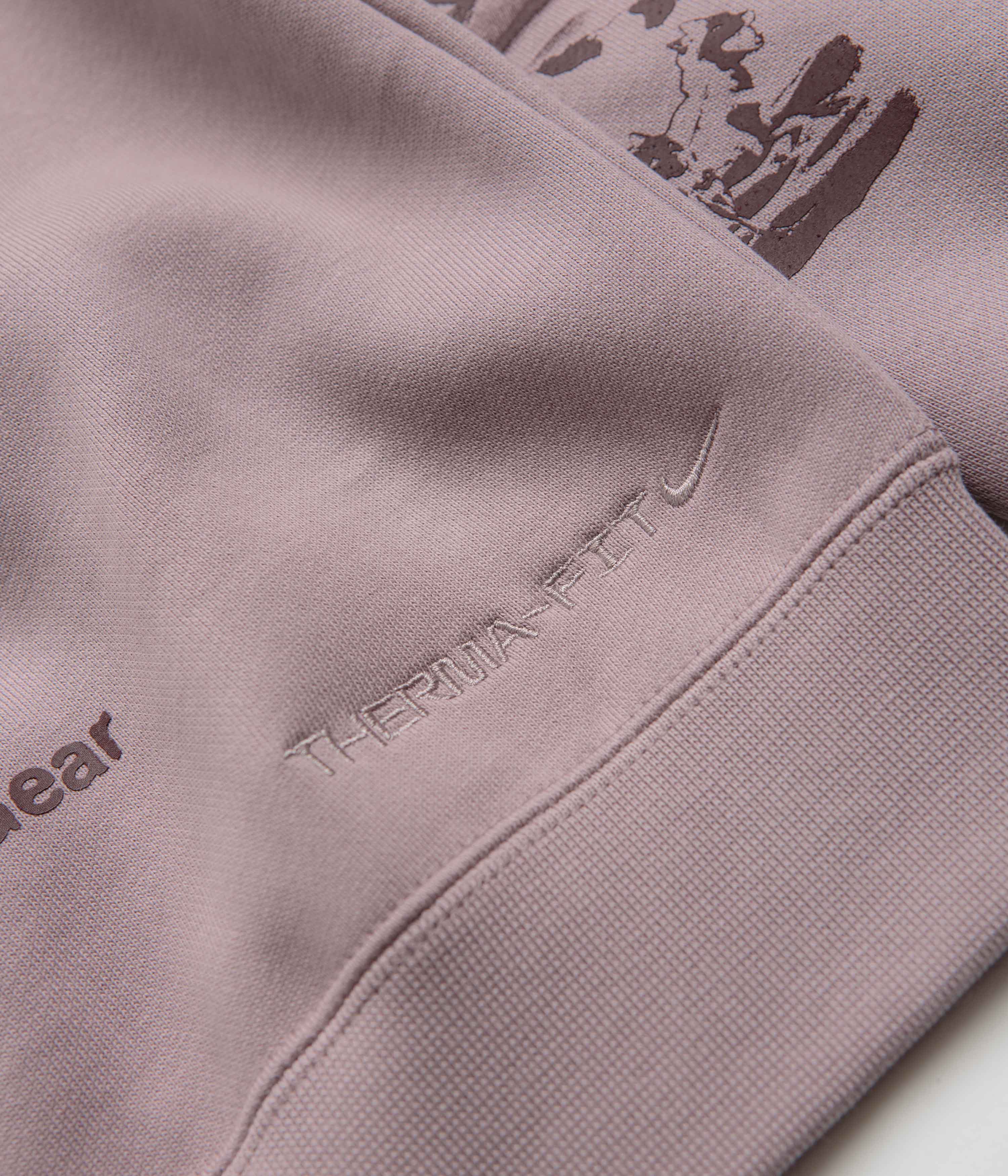 Nike ACG Womens Tuff Fleece Crewneck Sweatshirt - Light Violet Ore / Burgundy Crush - Image 7