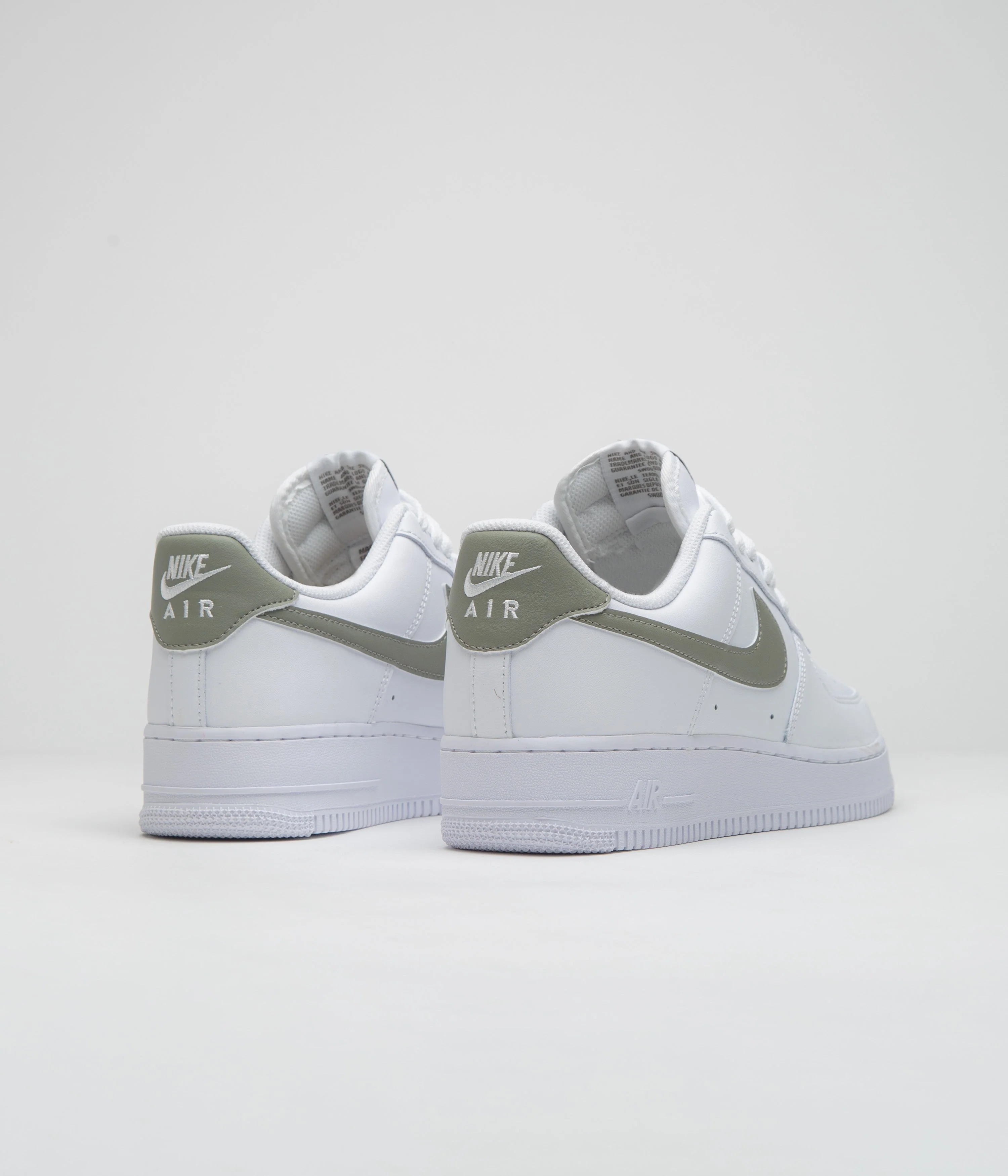Nike Air Force 1 '07 Shoes - White / Light Army - Image 4