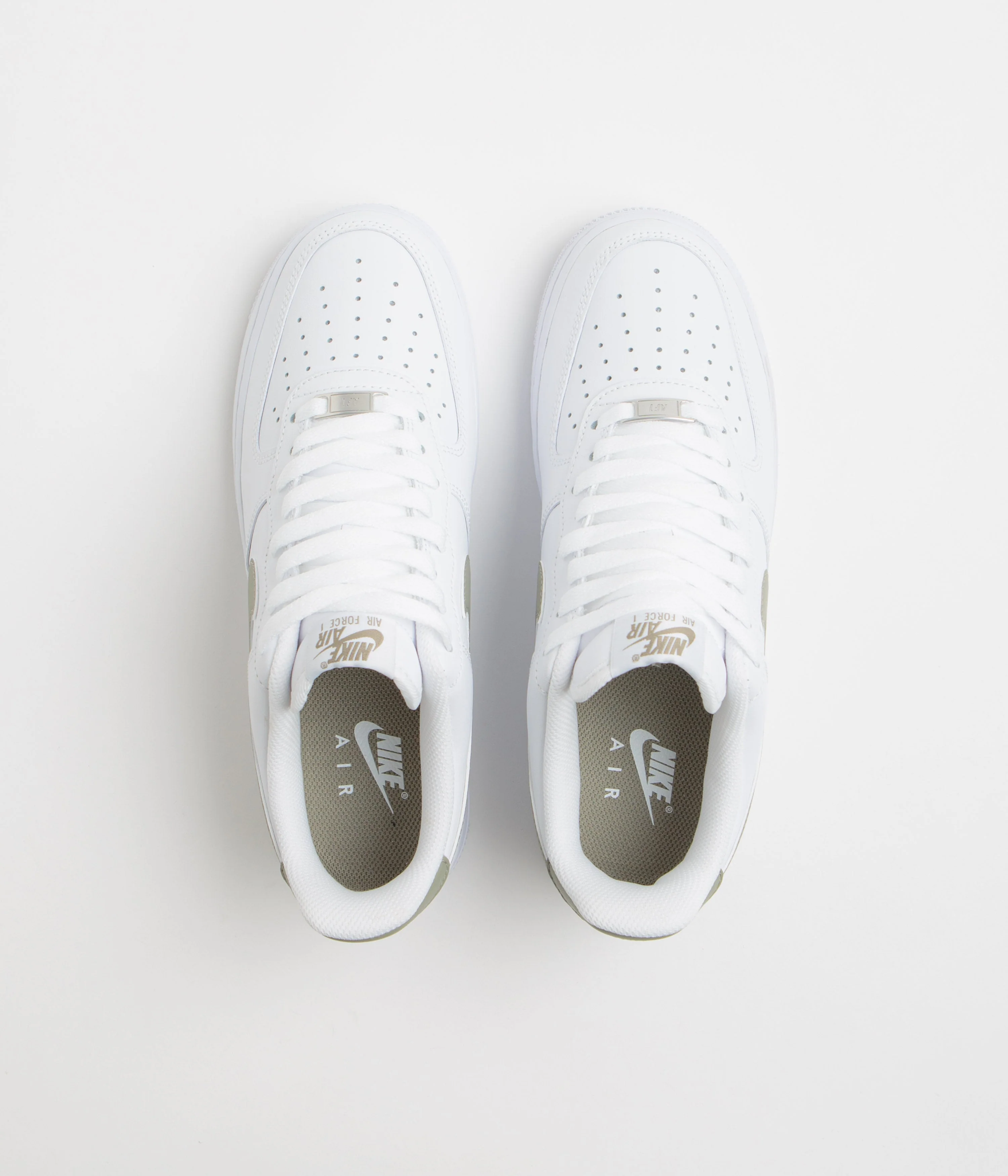 Nike Air Force 1 '07 Shoes - White / Light Army - Image 7