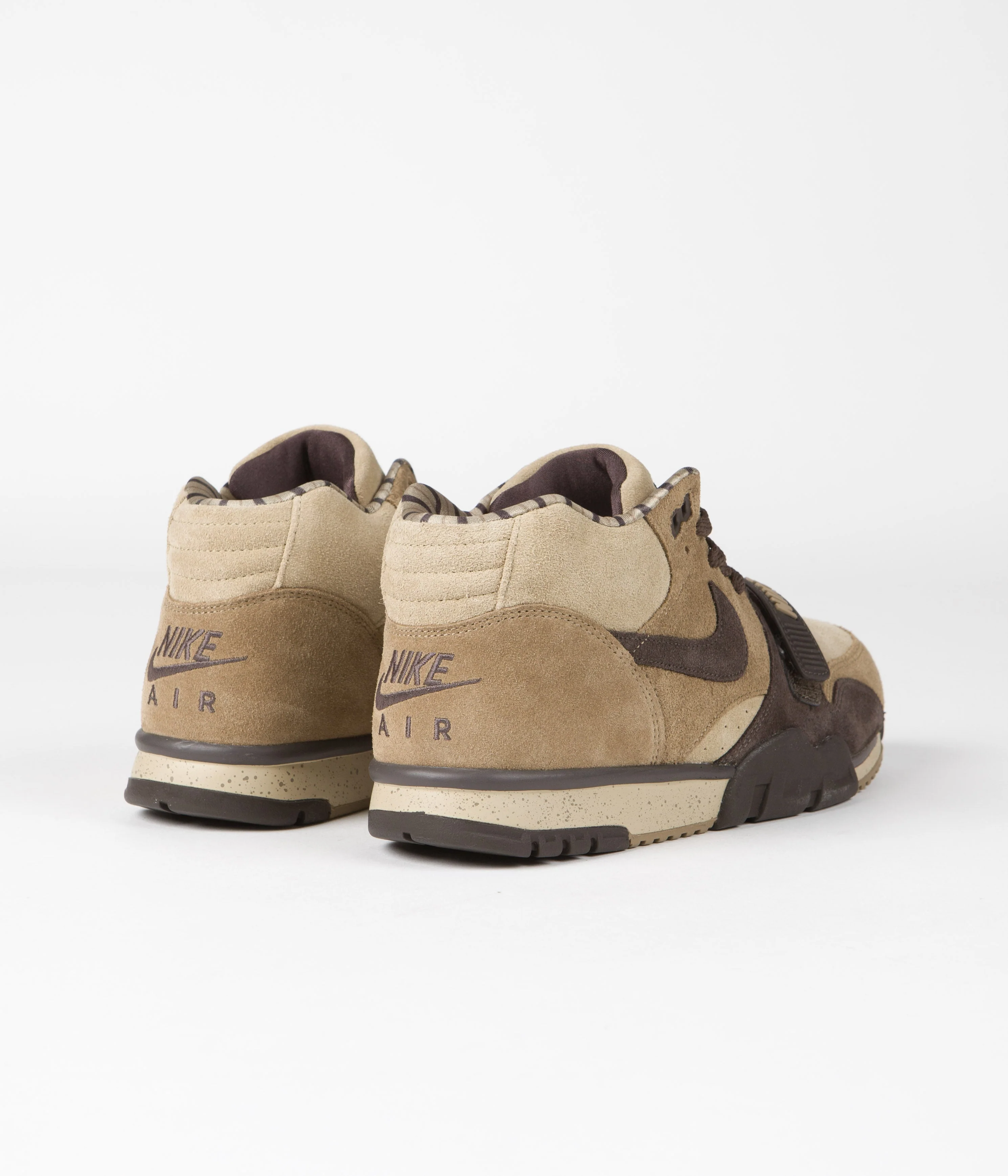 Nike Air Trainer 1 Shoes - Hay / Baroque Brown - Taupe - Varsity Red - Image 4