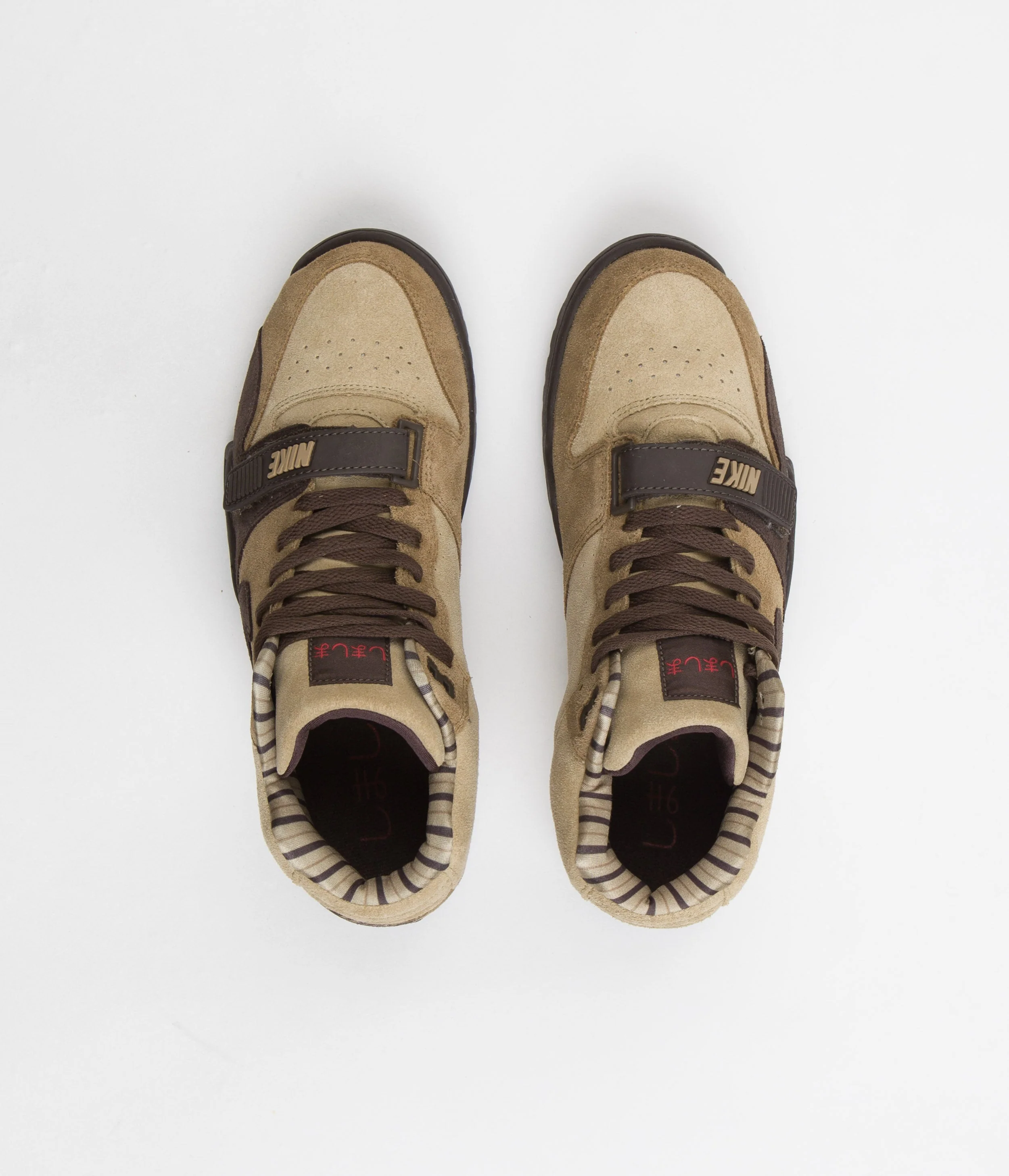 Nike Air Trainer 1 Shoes - Hay / Baroque Brown - Taupe - Varsity Red - Image 7