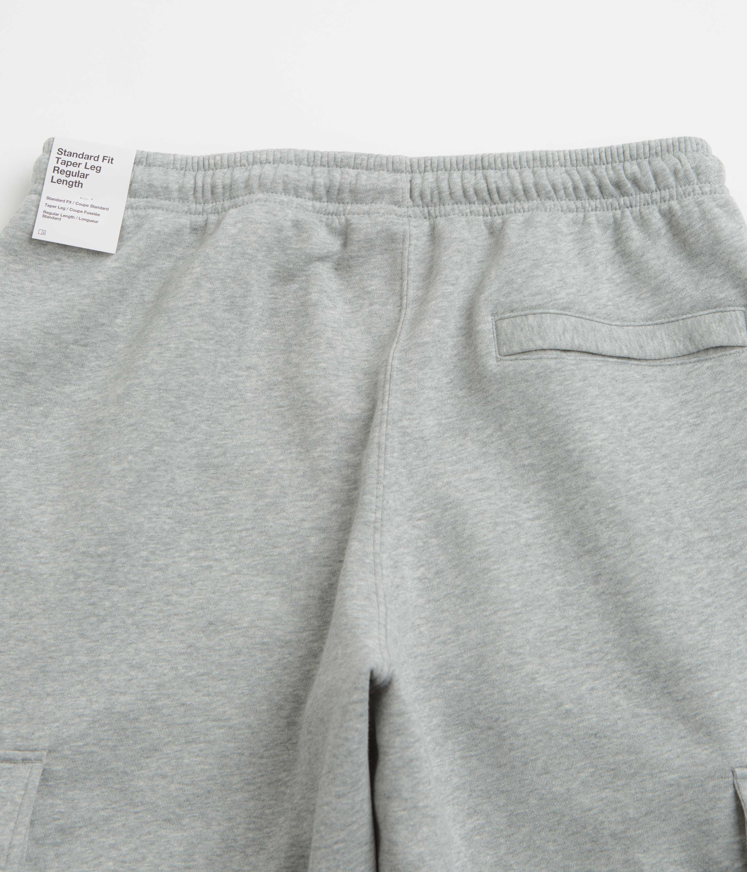 Nike Club Cargo Pants - Dark Grey Heather / Light Smoke Grey / White - Image 6