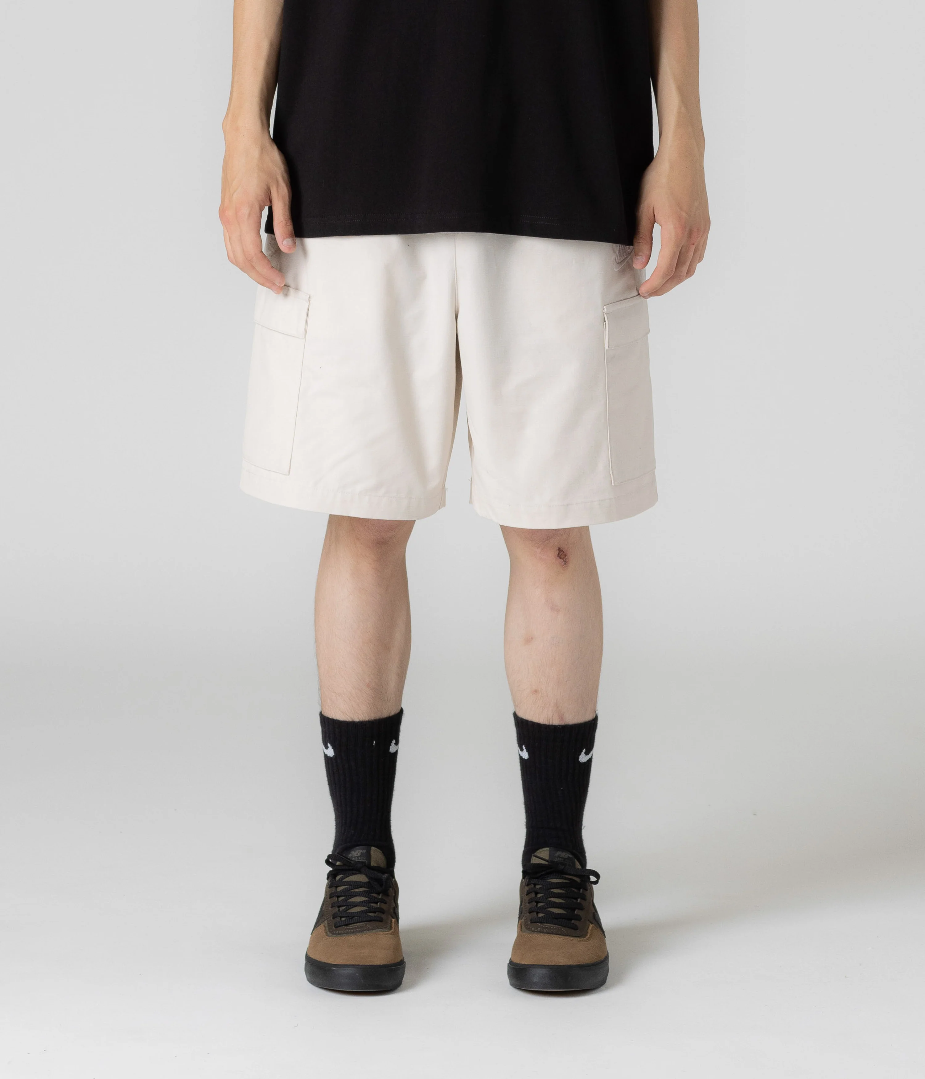 Nike Club Cargo Shorts - Light Orewood Brown / White - Image 7
