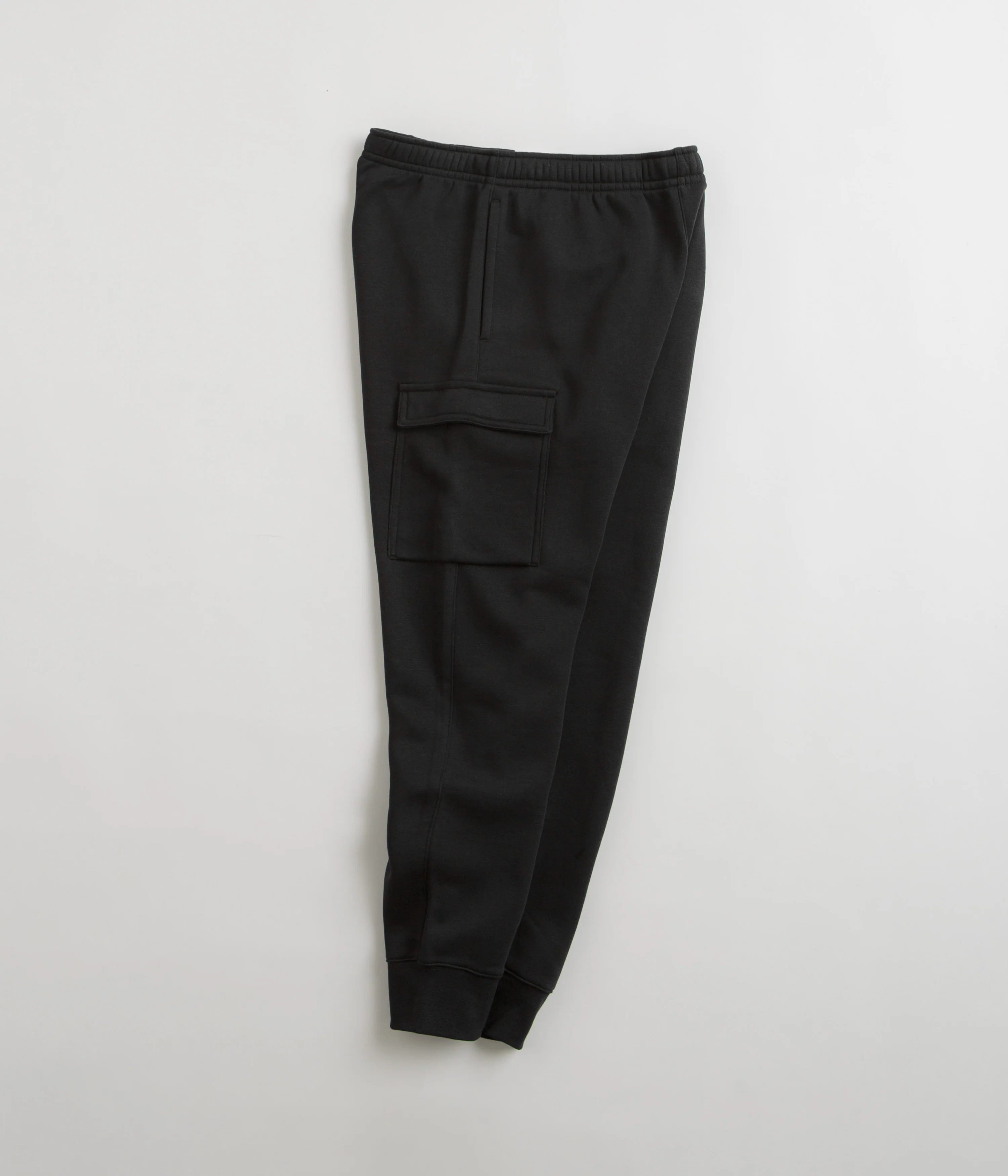 Nike Club Fleece Cargo Joggers - Black / Black / White - Image 2