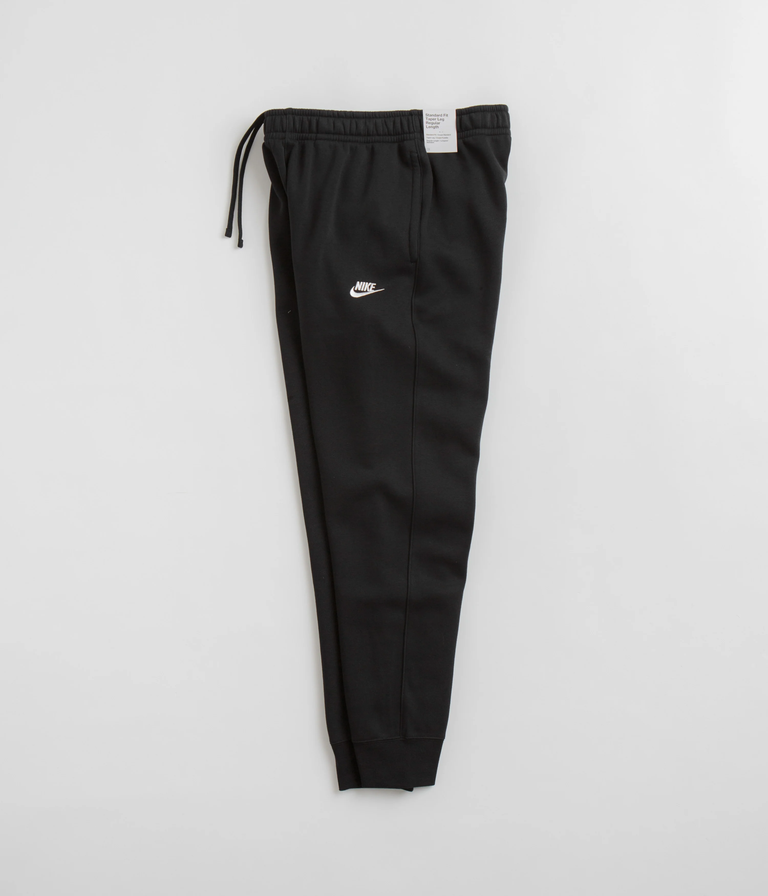 Nike Club Fleece Joggers - Black / Black / White - Image 2