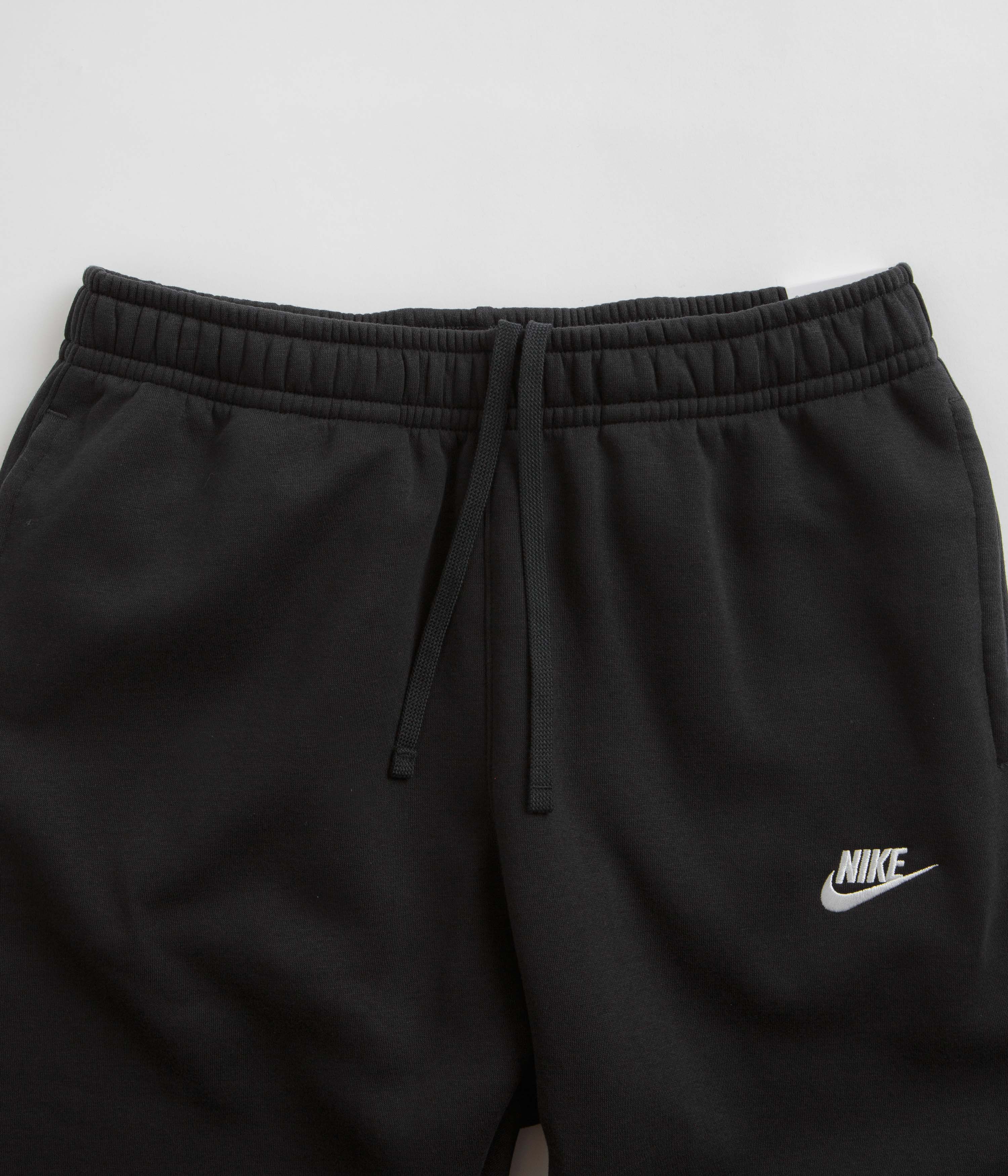 Nike Club Fleece Joggers - Black / Black / White - Image 4