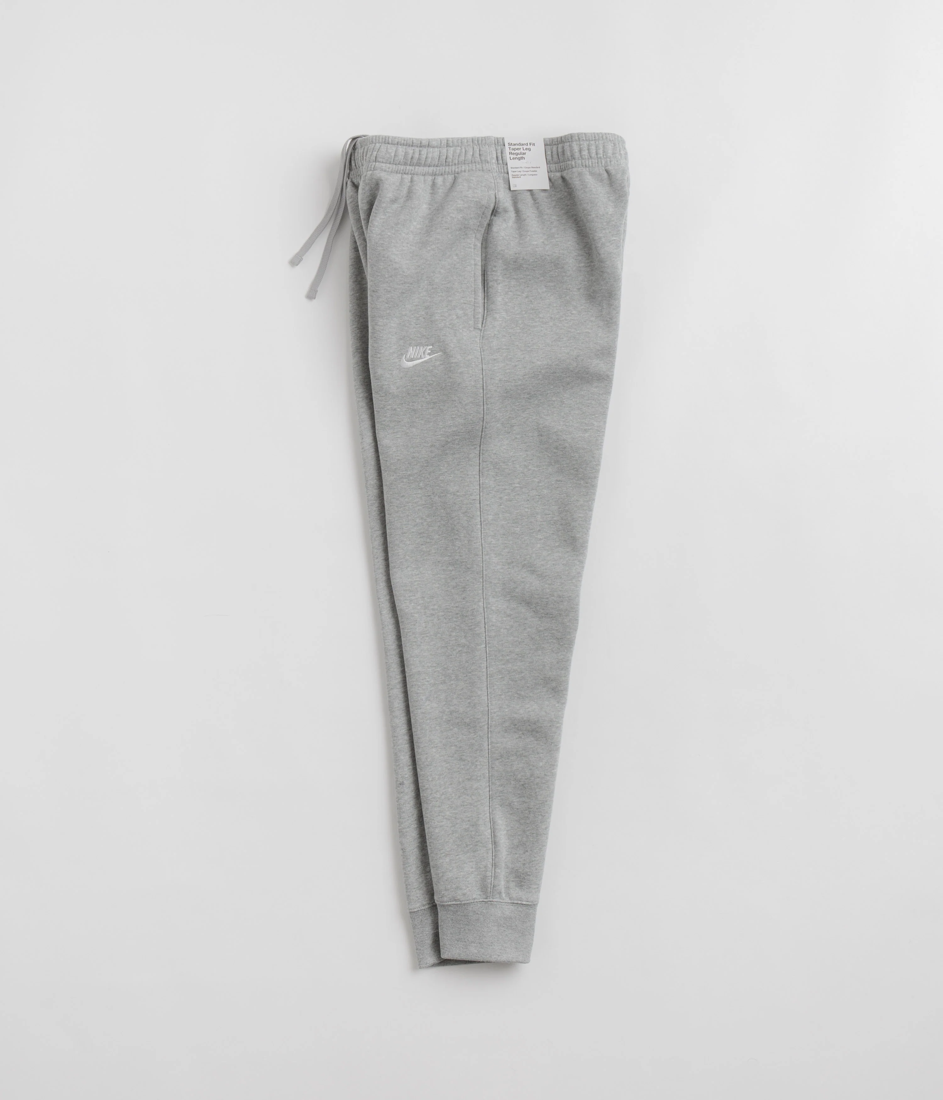 Nike Club Fleece Joggers - Dark Grey Heather / Matte Silver / White - Image 2