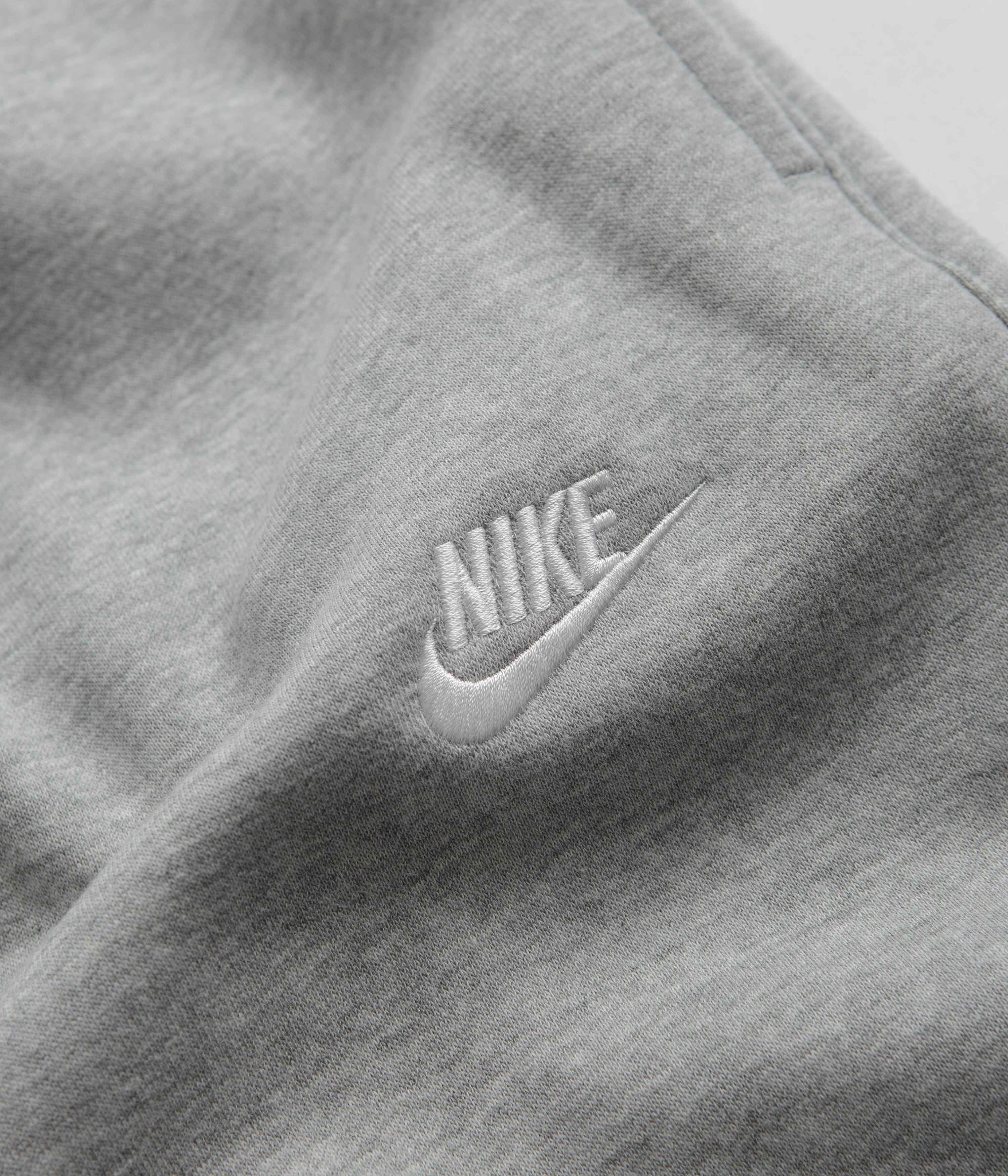 Nike Club Fleece Joggers - Dark Grey Heather / Matte Silver / White - Image 6