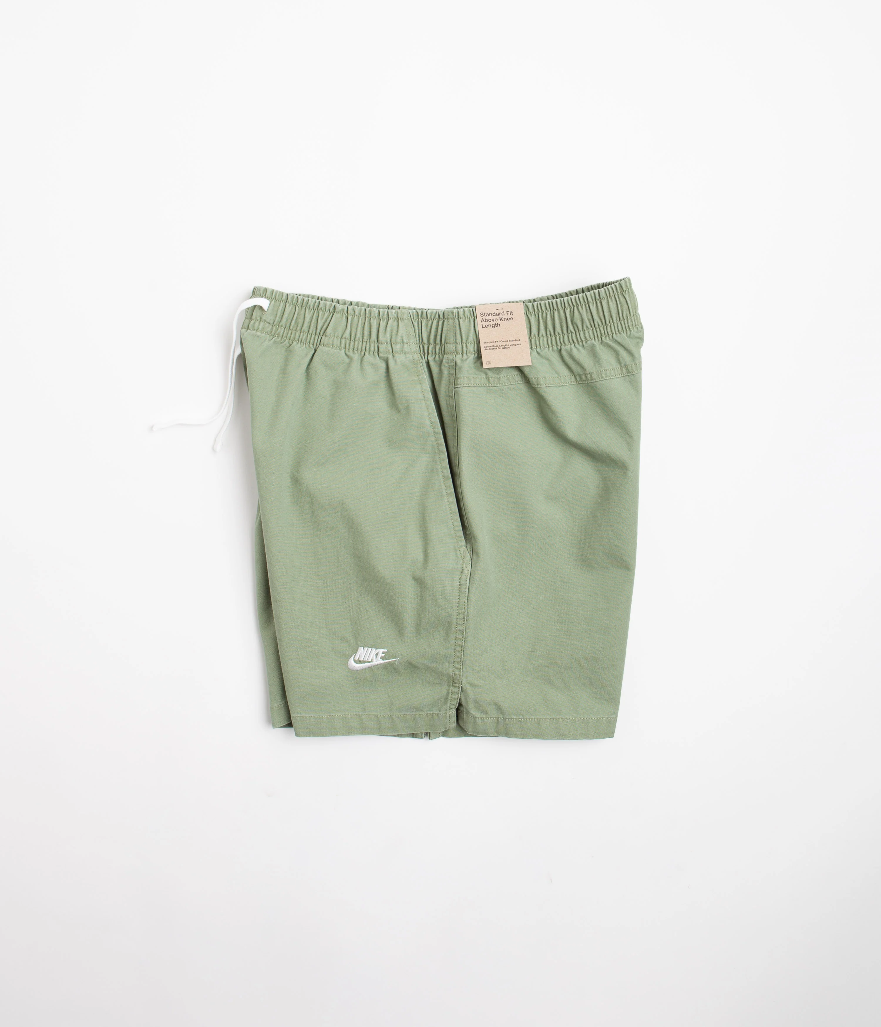 Nike Club Flow Shorts - Oil Green / White - Image 2