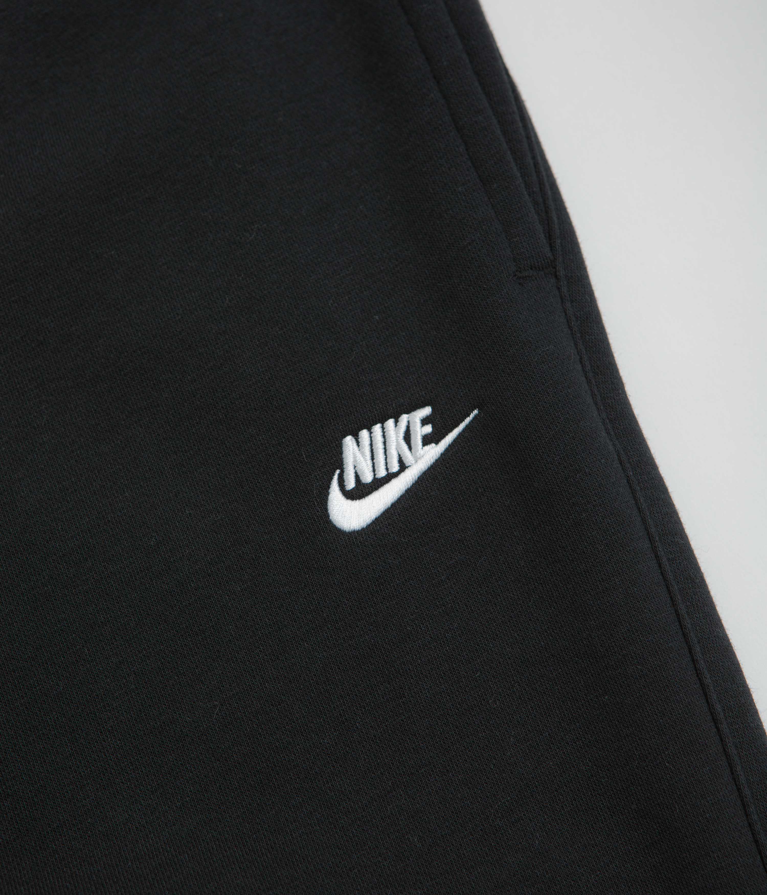Nike Club Joggers - Black / Black / White - Image 4