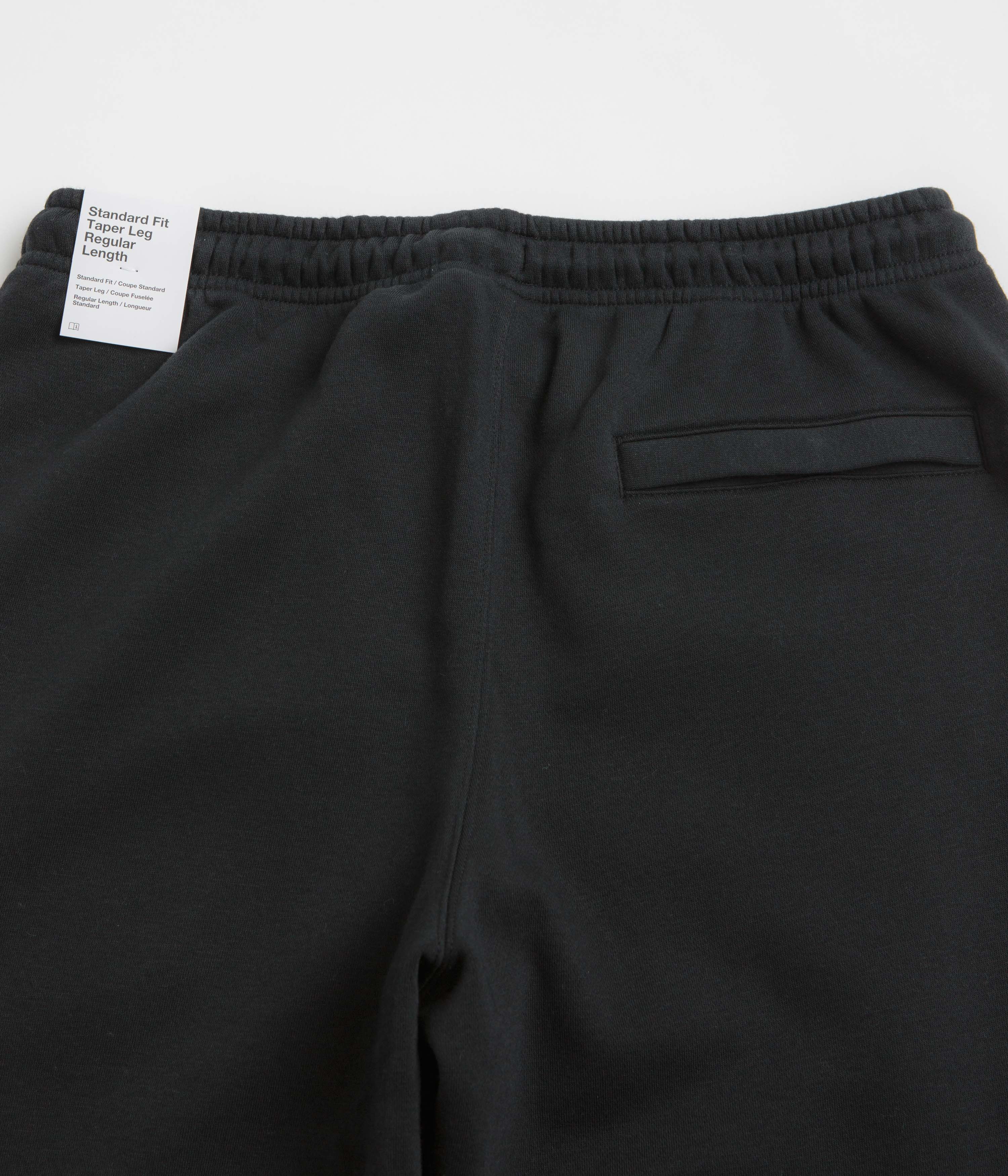 Nike Club Joggers - Black / Black / White - Image 6