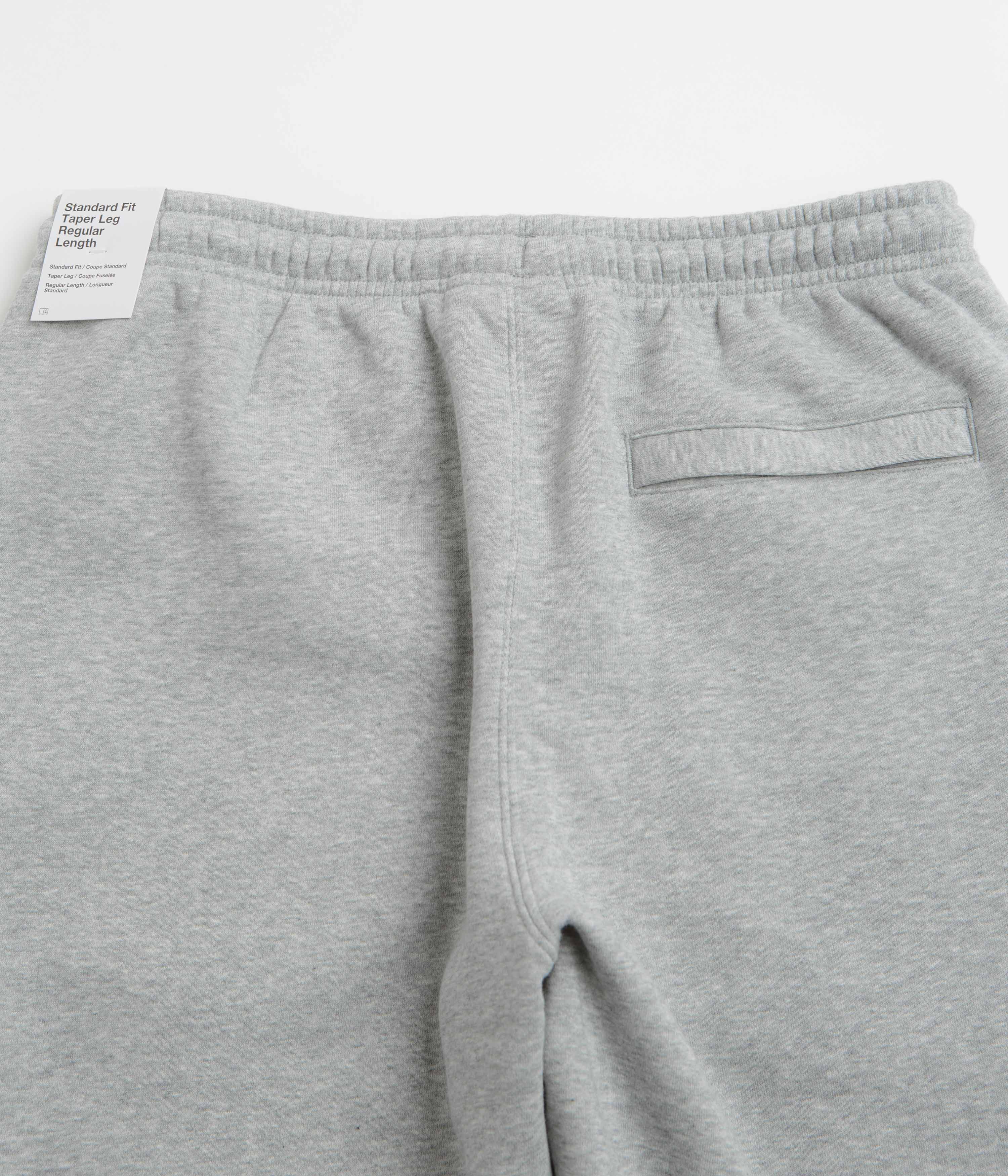 Nike Club Joggers - Dark Grey Heather / Light Smoke Grey / White - Image 6