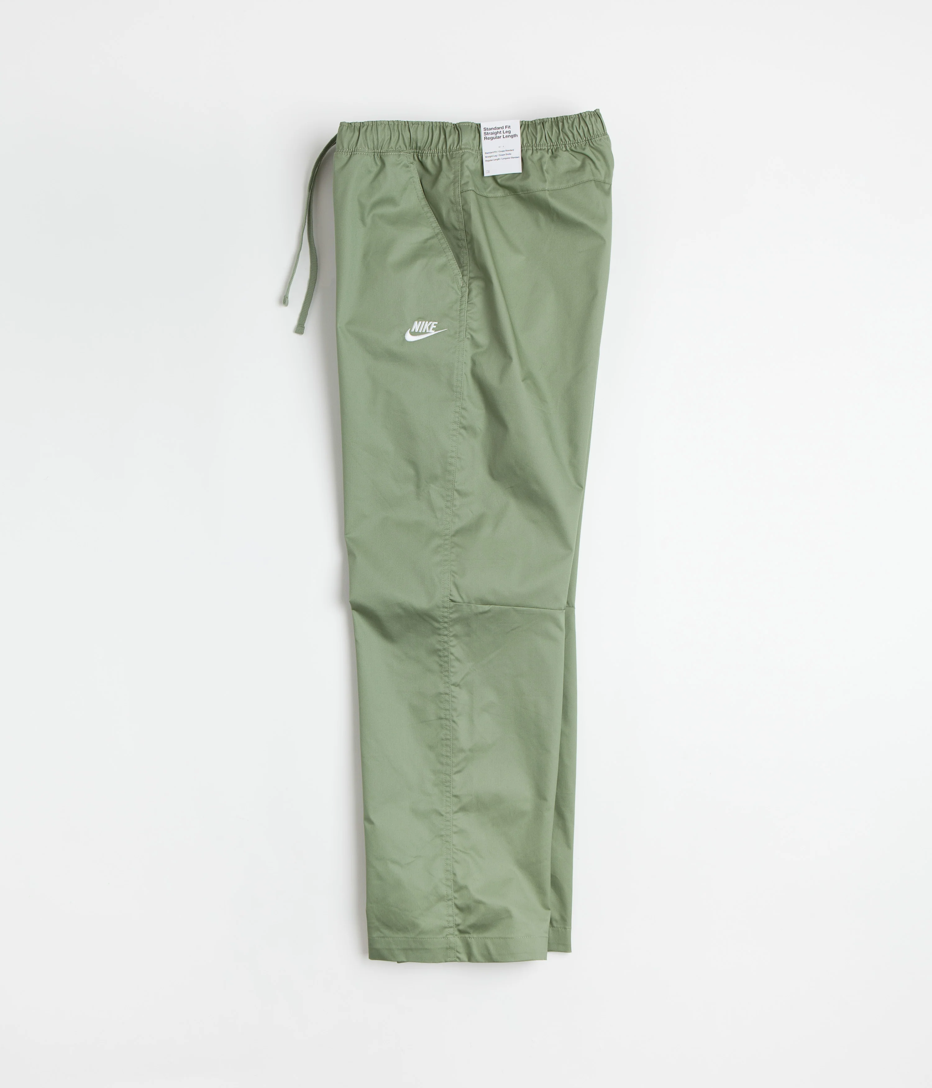 Nike Club Straight Leg Pants - Oil Green / White - Image 2