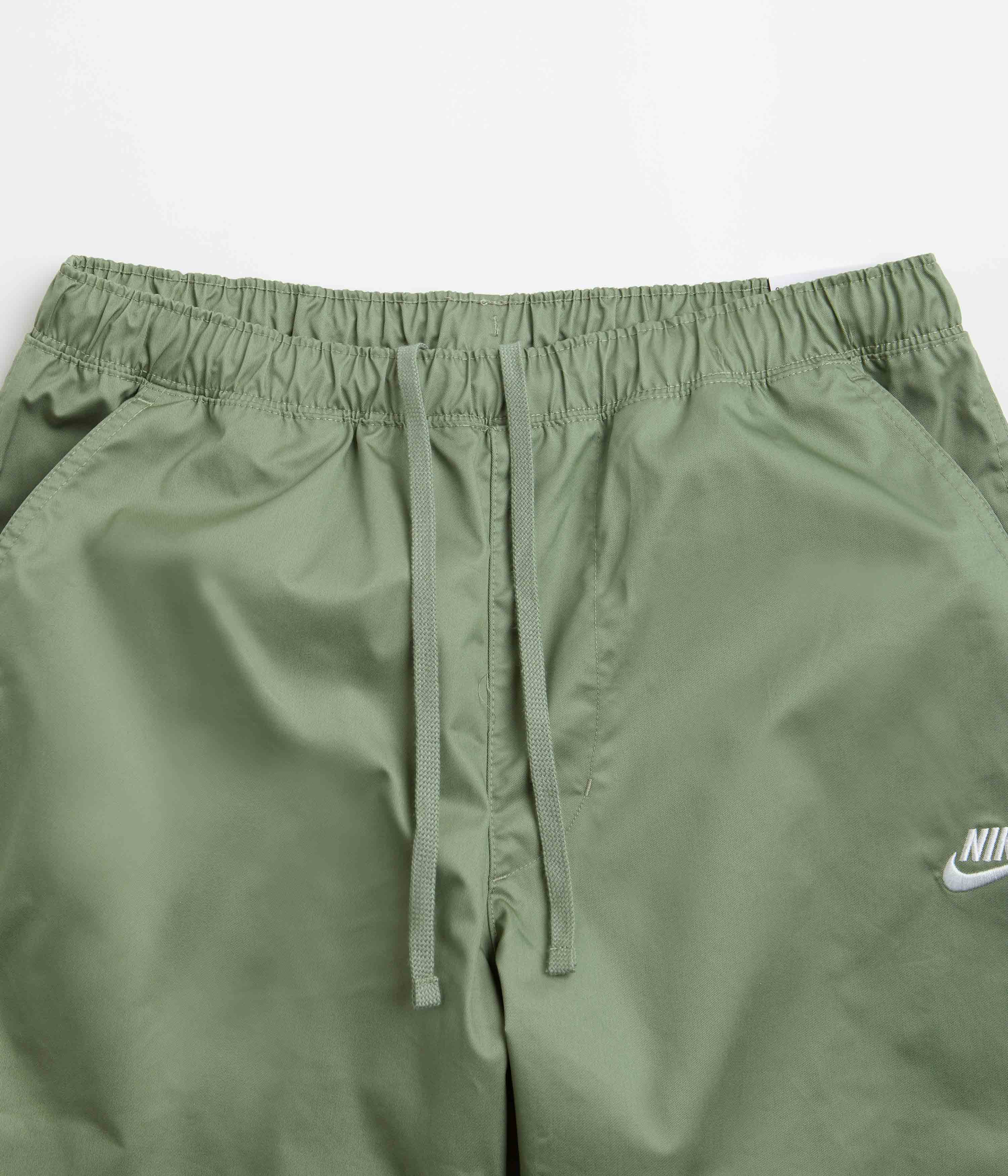 Nike Club Straight Leg Pants - Oil Green / White - Image 4