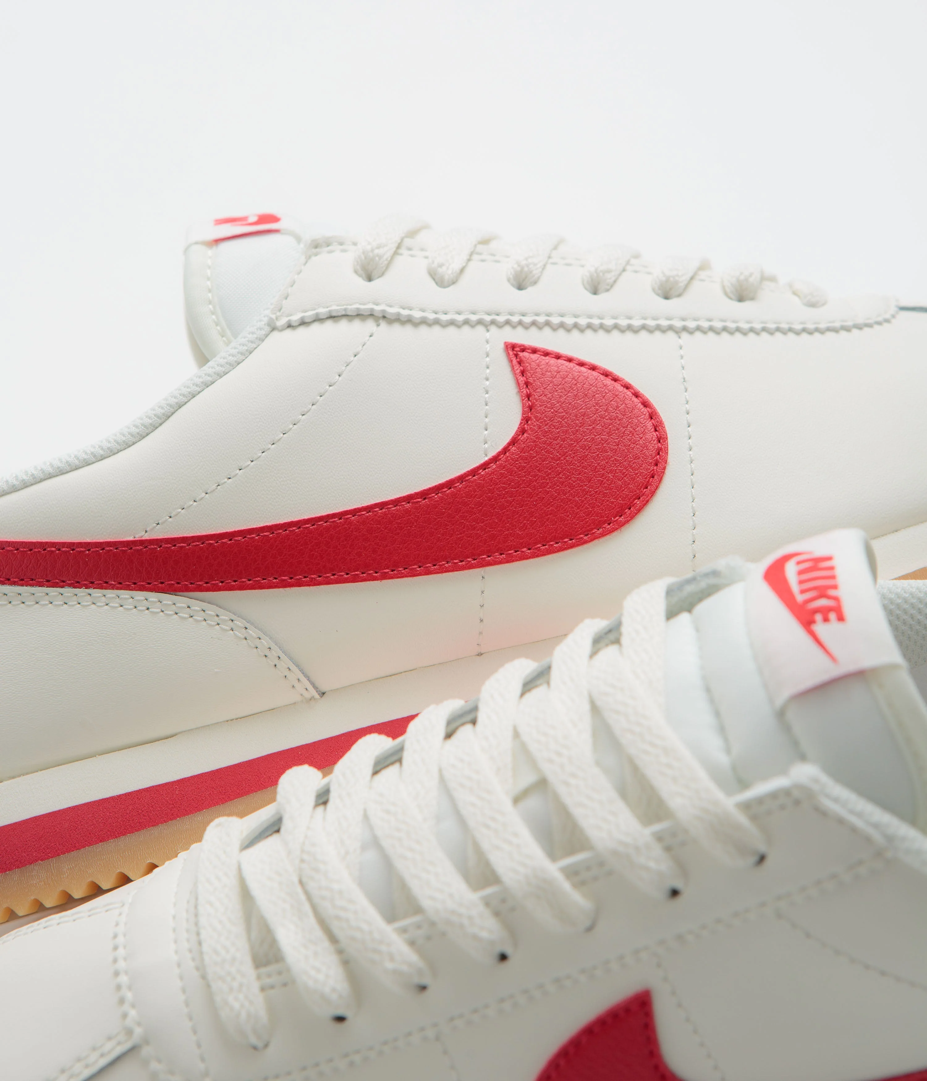 Nike Cortez Shoes - Sail / University Red - Gum Yellow - Image 8