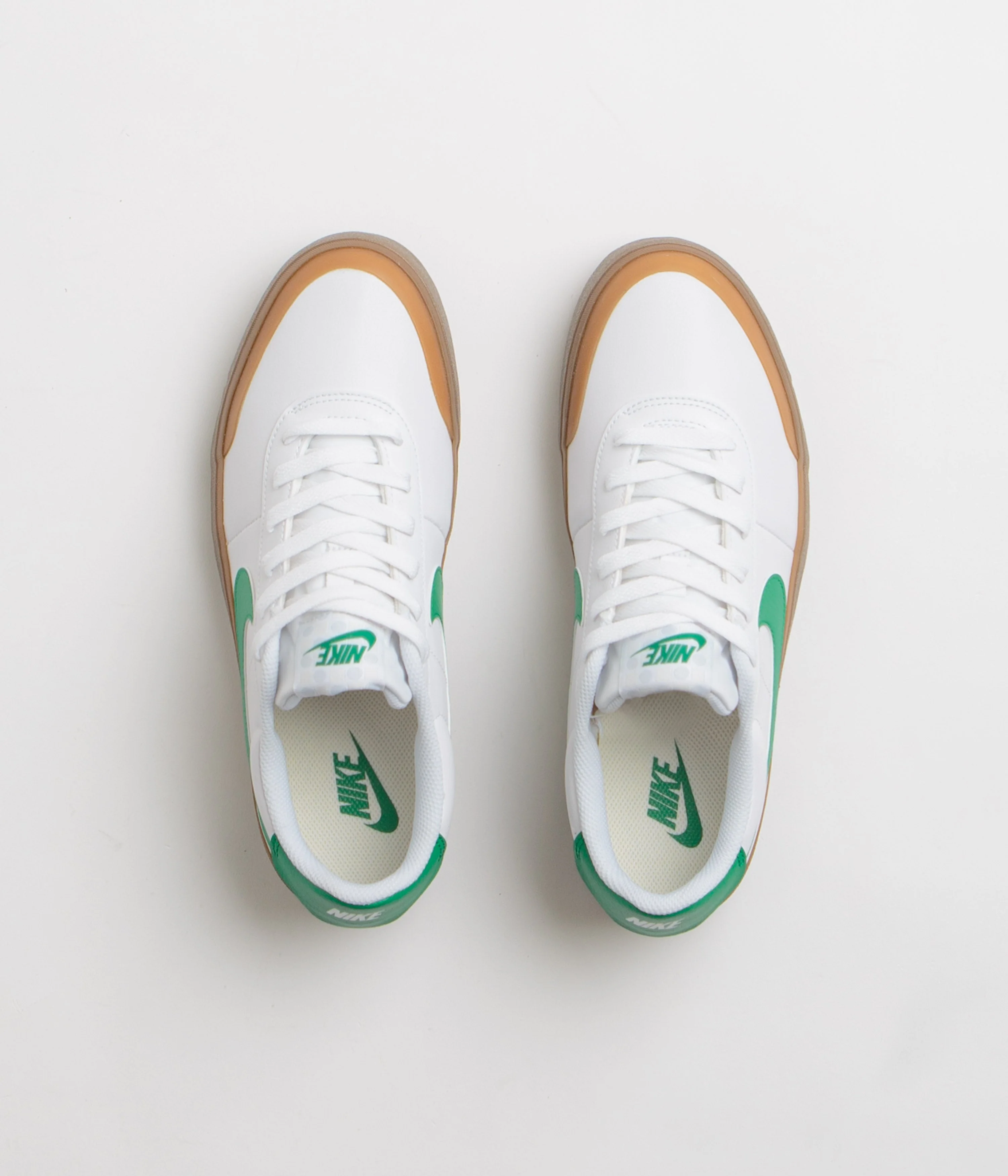Nike Court Shot Shoes - White / Malachite - Gum Med Brown - Image 6