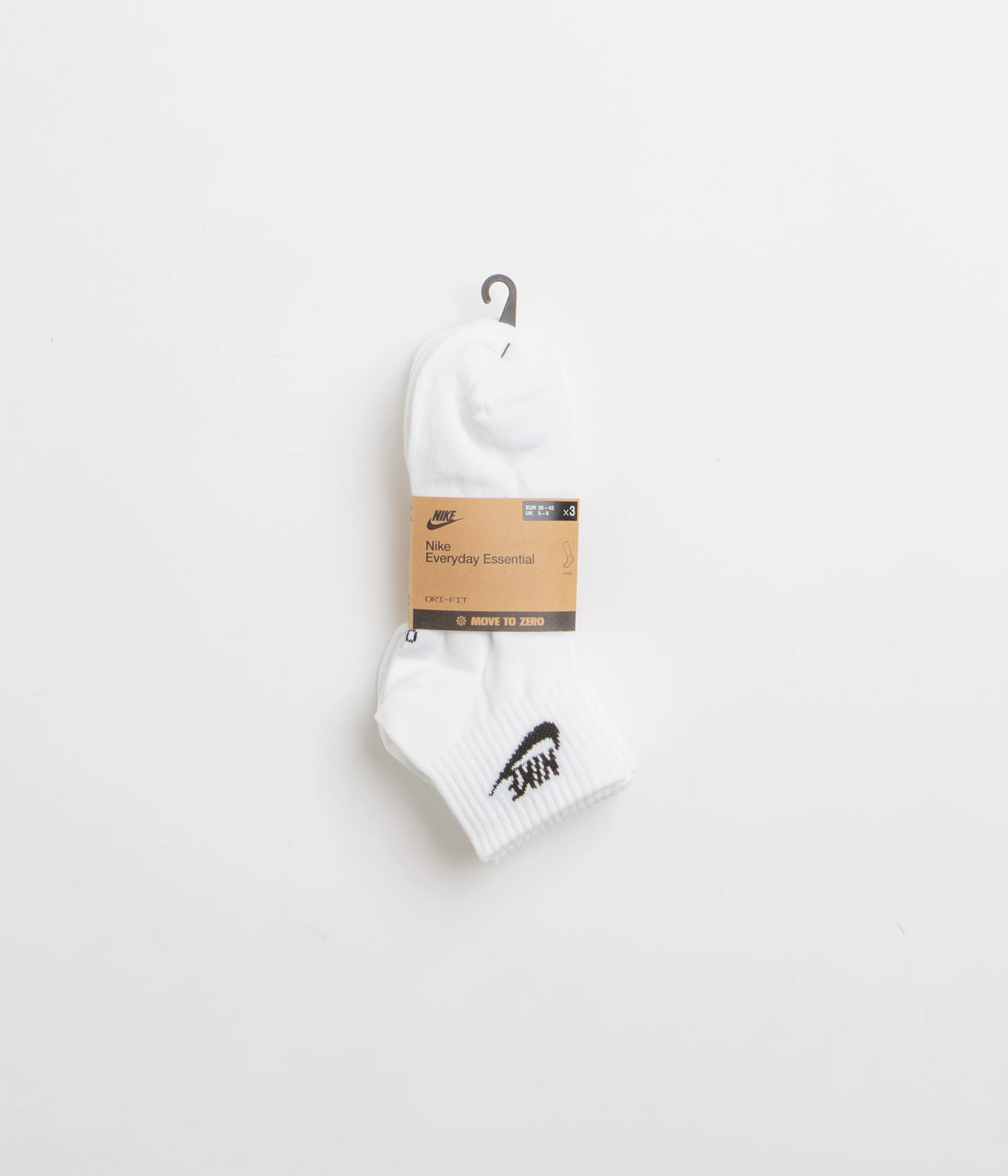 Nike Everyday Essential Ankle Socks (3 Pair) - White / Black - Image 2