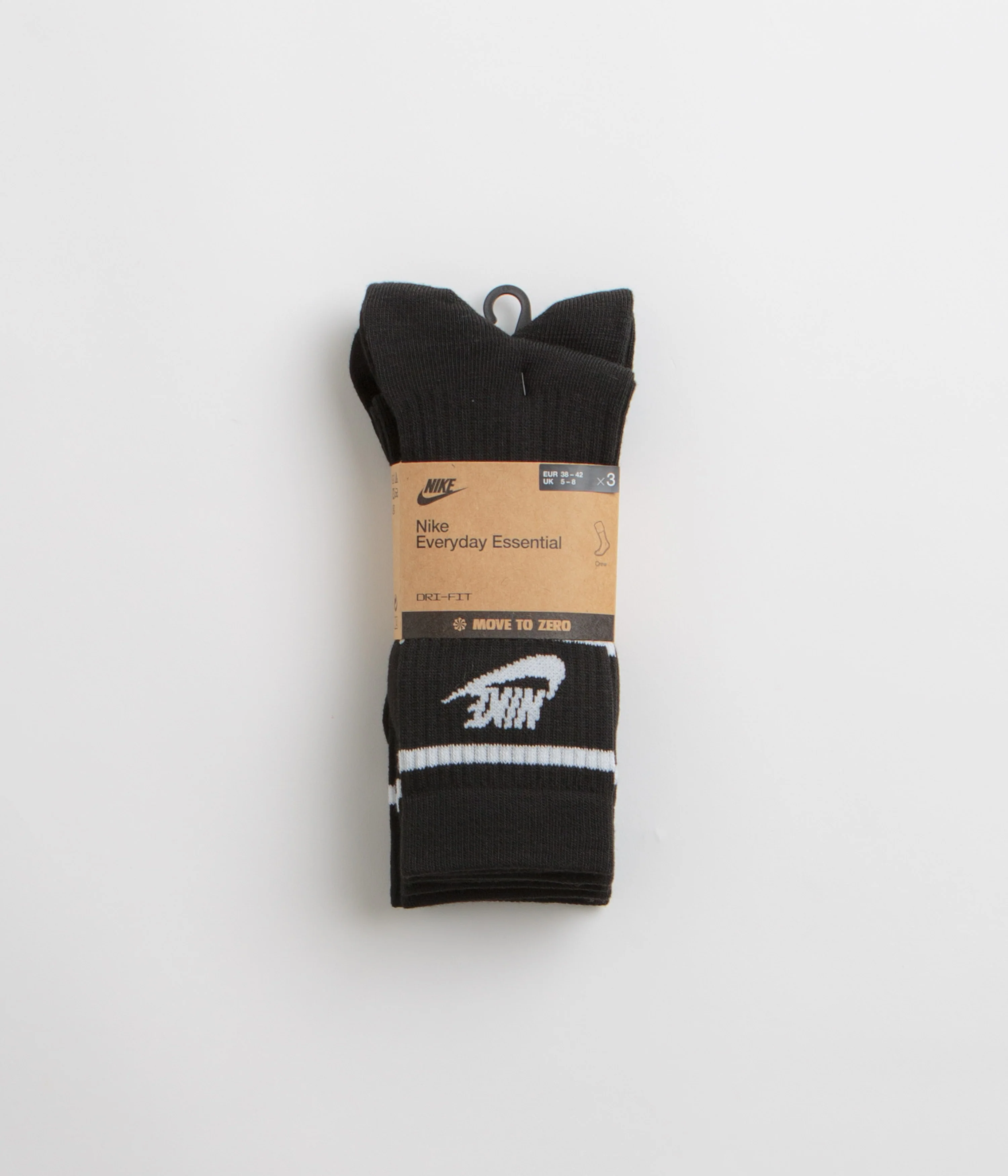 Nike Everyday Essential Crew Socks (3 Pair) - Black / White / Black - Image 3