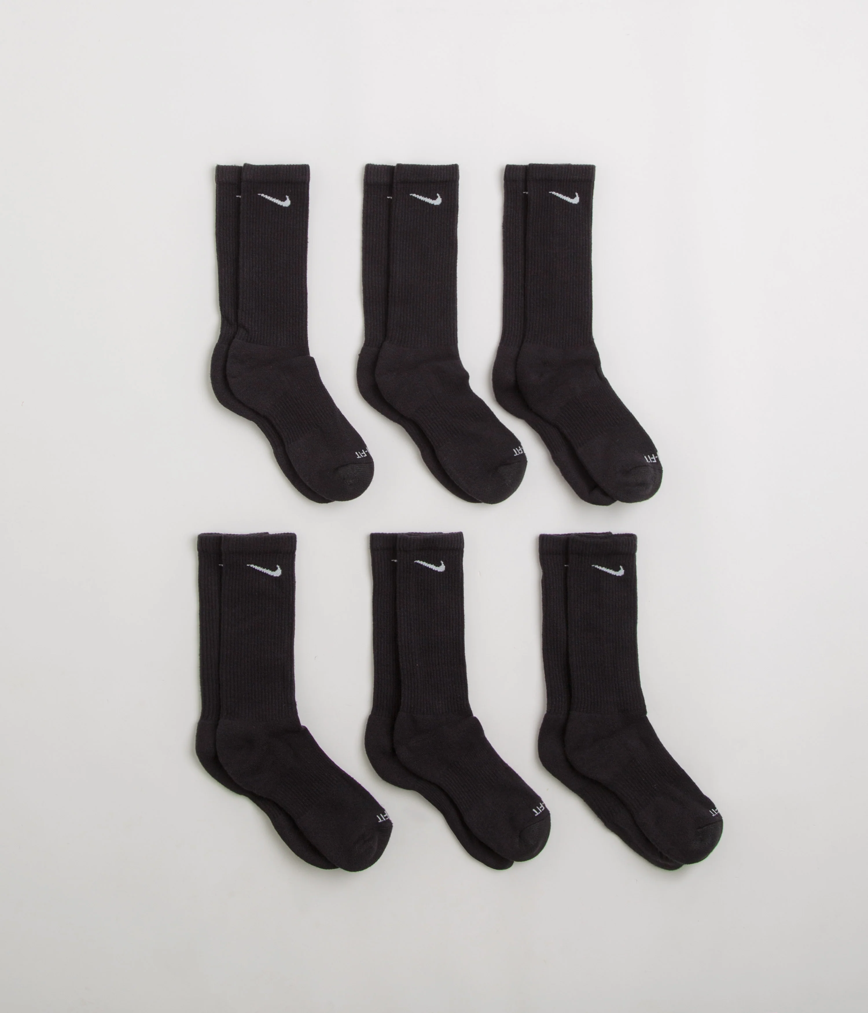 Nike Everyday Plus Cushioned Socks (6 Pack) - Black / White