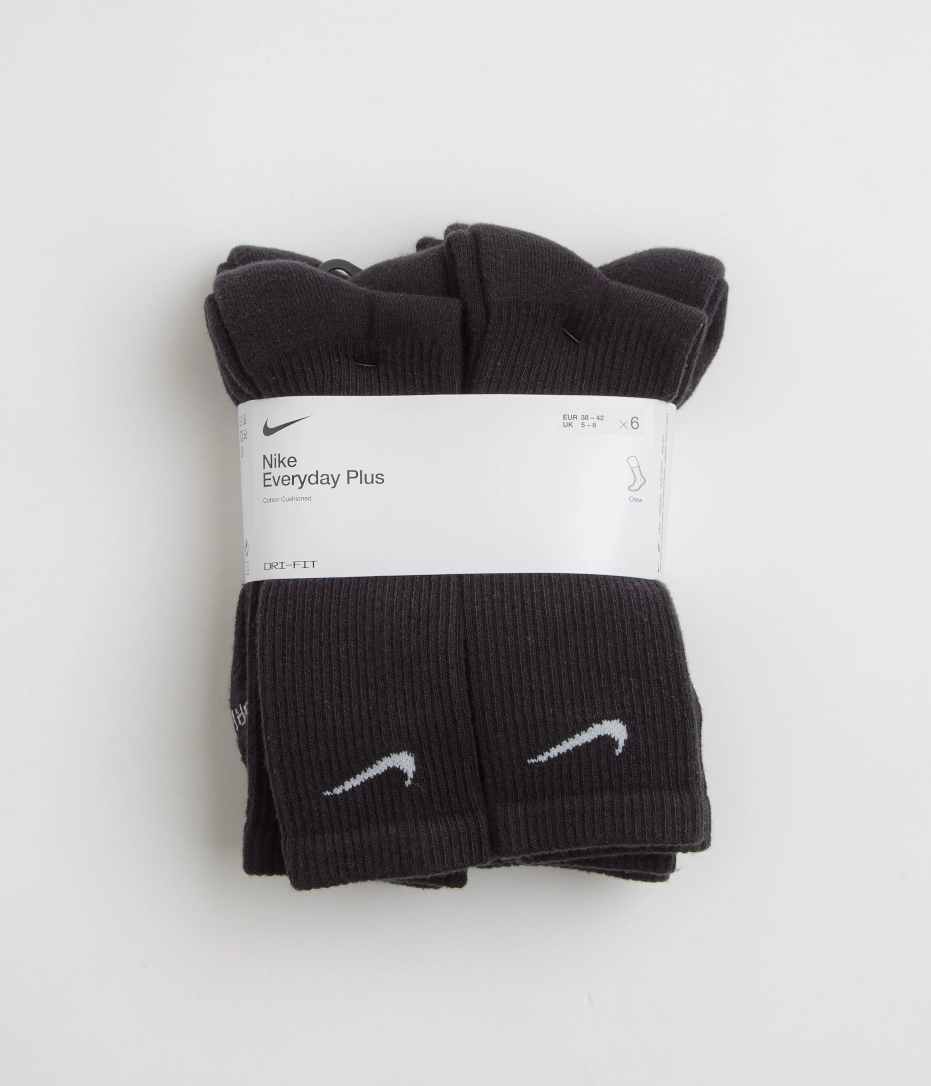 Nike Everyday Plus Cushioned Socks (6 Pack) - Black / White - Image 3