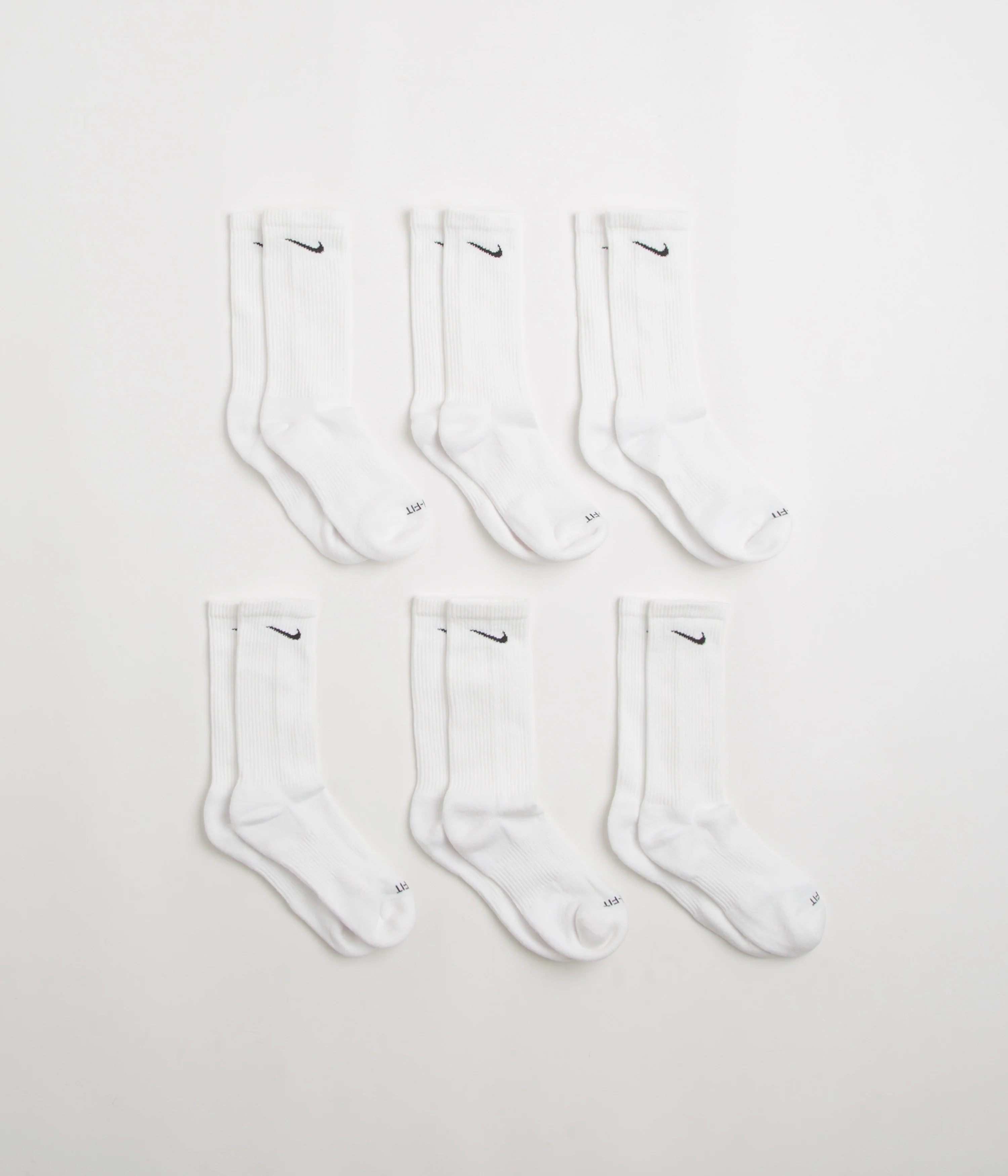 Nike Everyday Plus Cushioned Socks (6 Pack) - White / Black