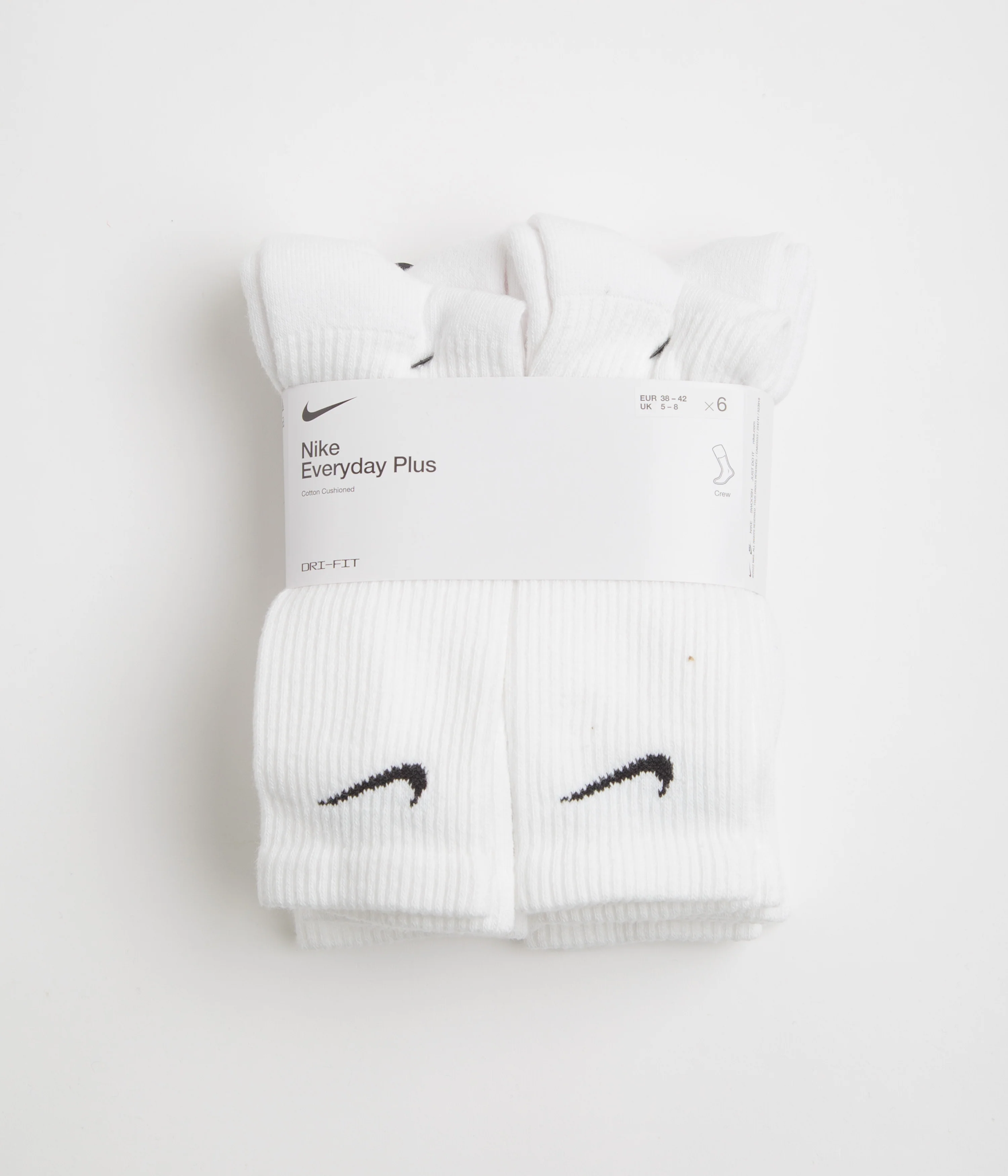 Nike Everyday Plus Cushioned Socks (6 Pack) - White / Black - Image 3
