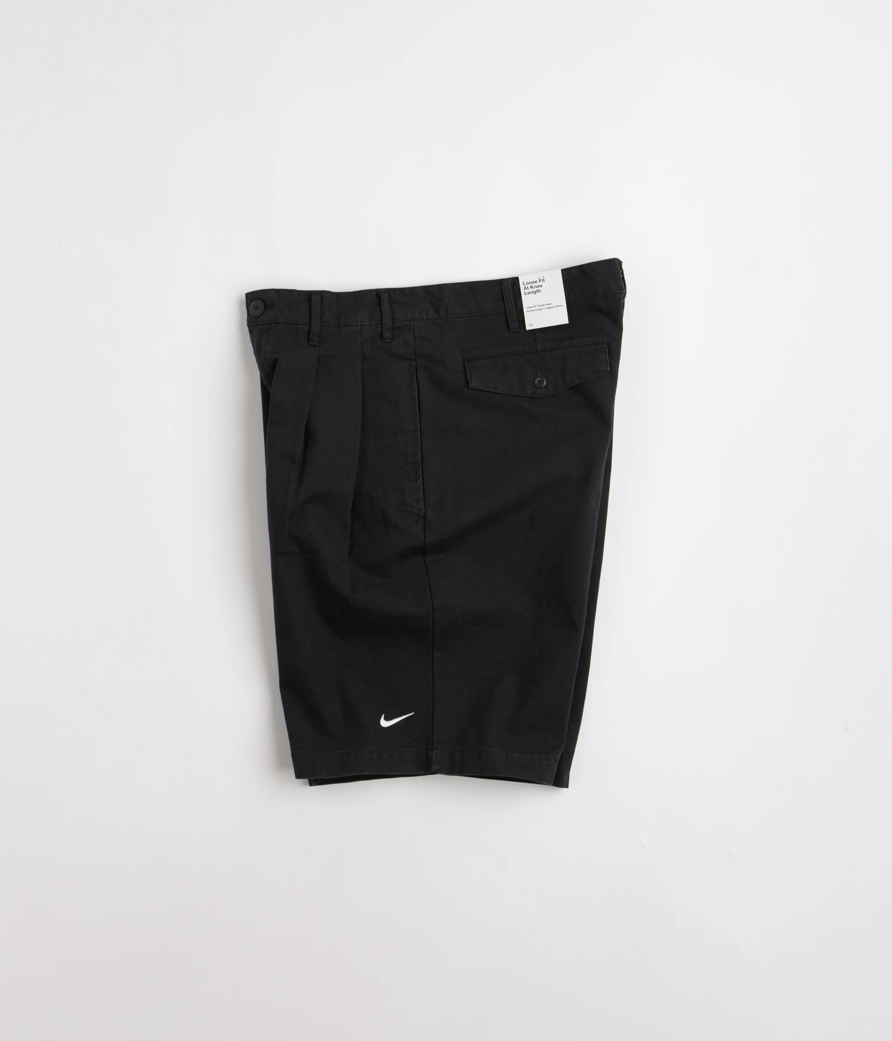 Nike Pleated Chino Shorts - Black / White - Image 2