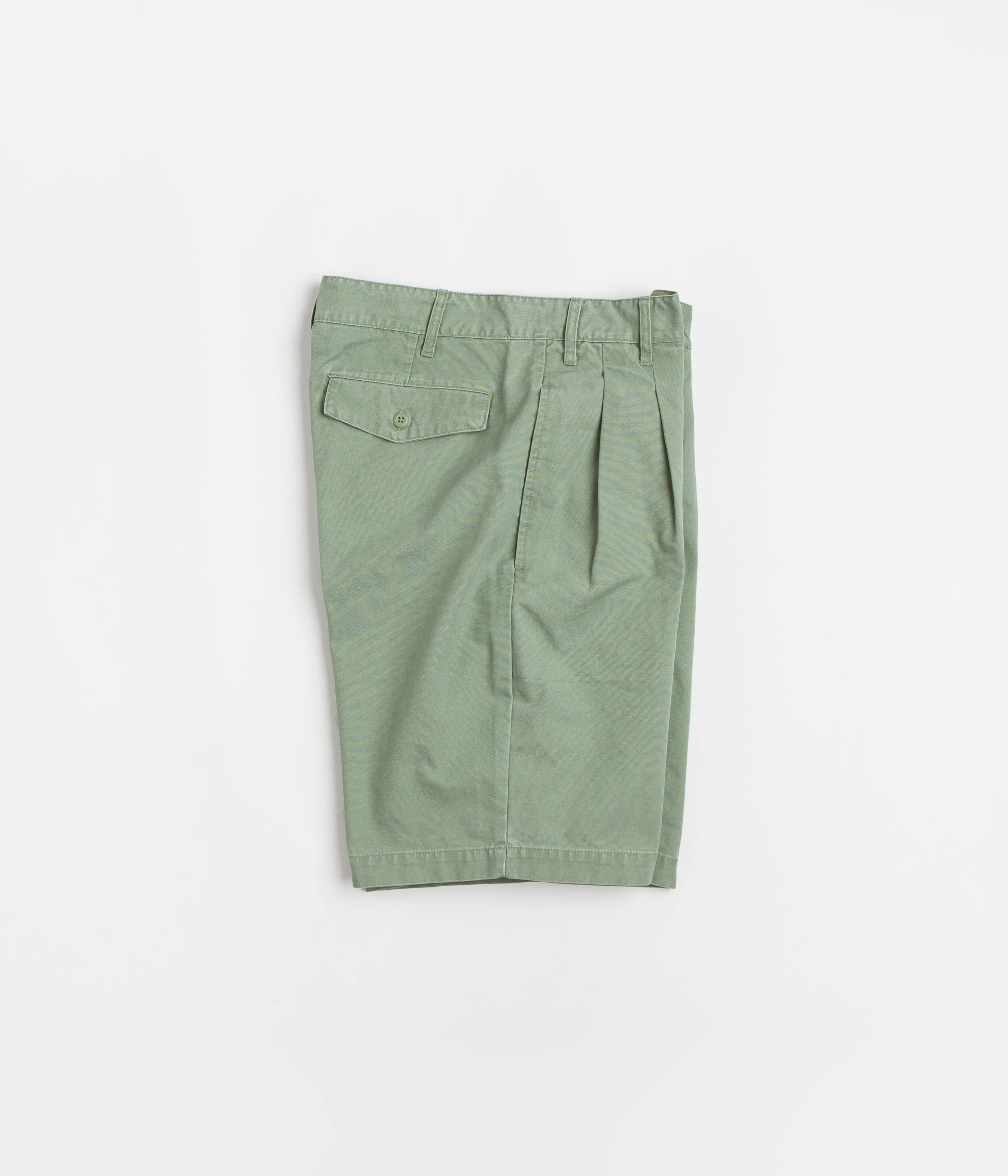 Nike Pleated Chino Shorts - Oil Green / White - Image 2