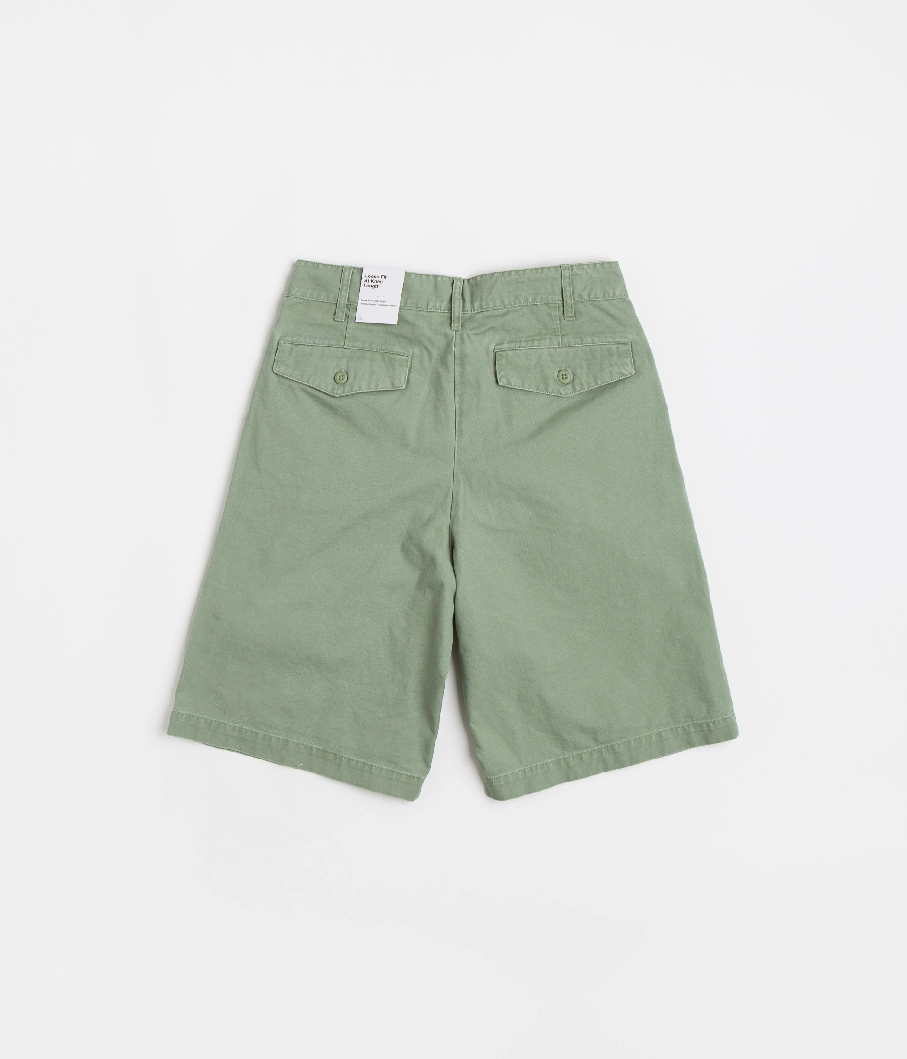 Nike Pleated Chino Shorts - Oil Green / White - Image 3