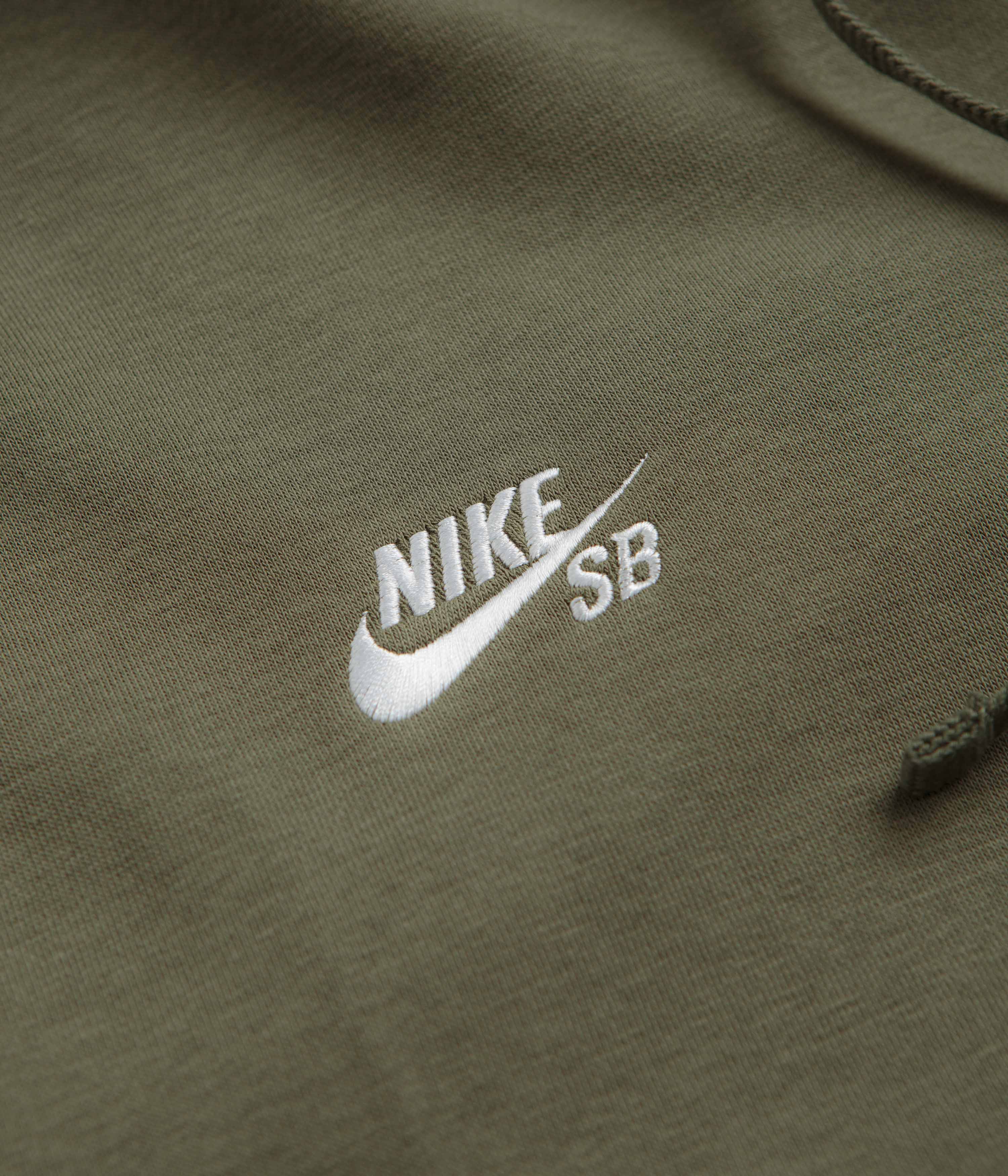 Nike SB Agnostic Hoodie - Medium Olive / White - Image 7