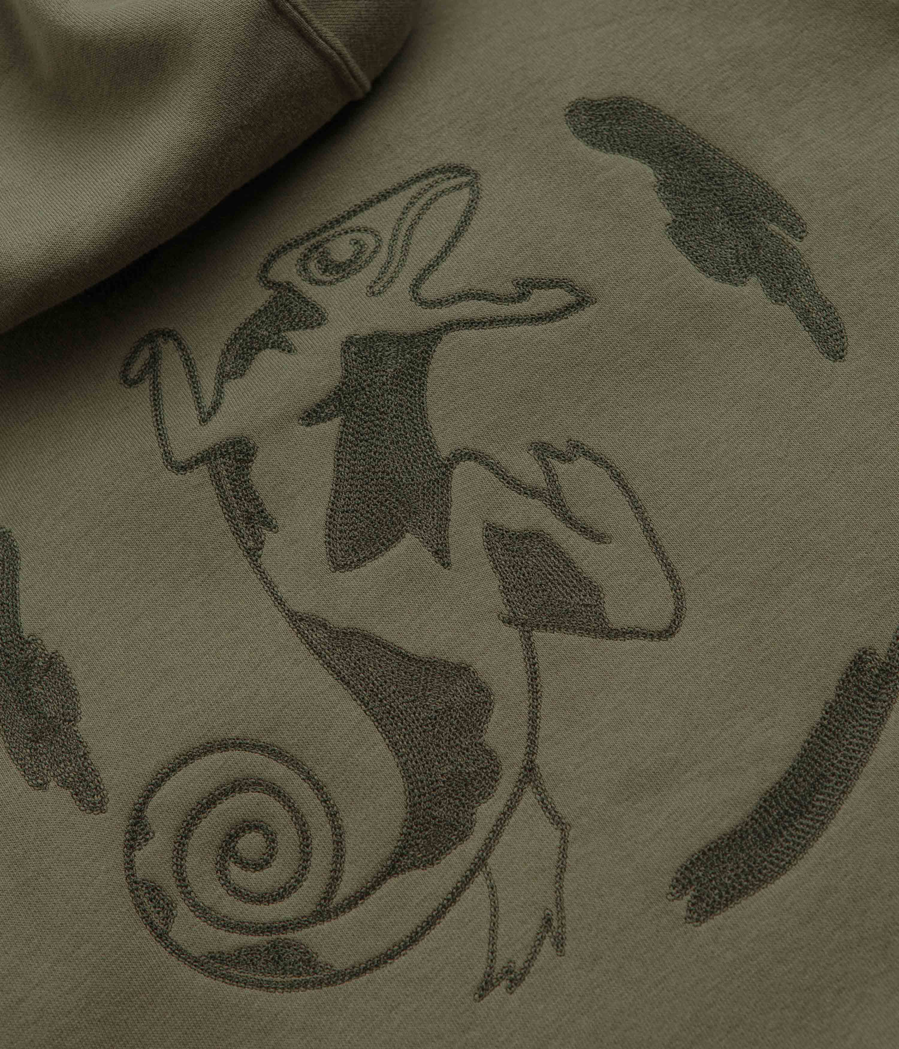 Nike SB Agnostic Hoodie - Medium Olive / White - Image 8