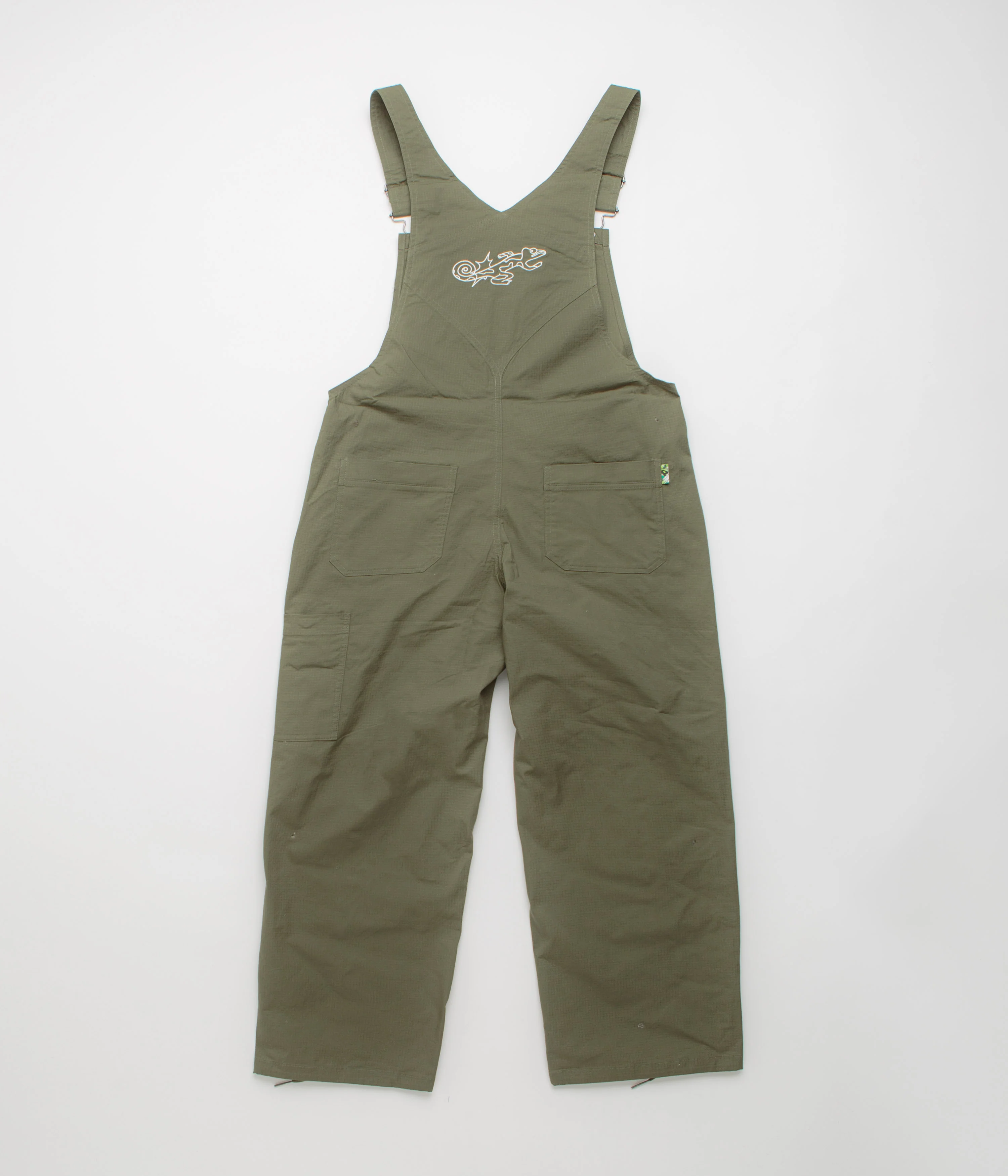 Nike SB Agnostic Overalls - Medium Olive / White - Image 2