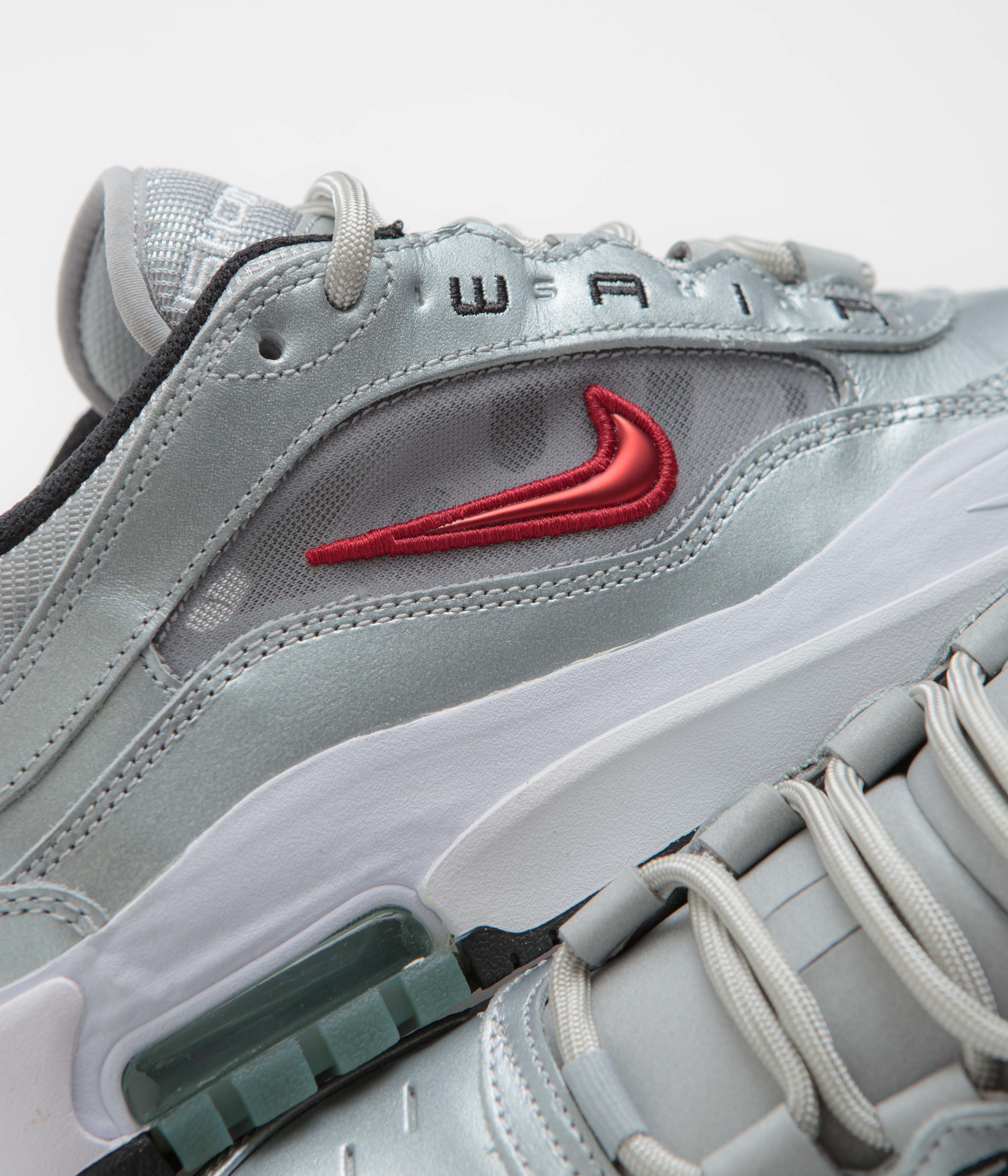Nike SB Air Max Ishod Premium 'Silver Bullet' Shoes - Metallic Silver / Varsity Red - Image 4