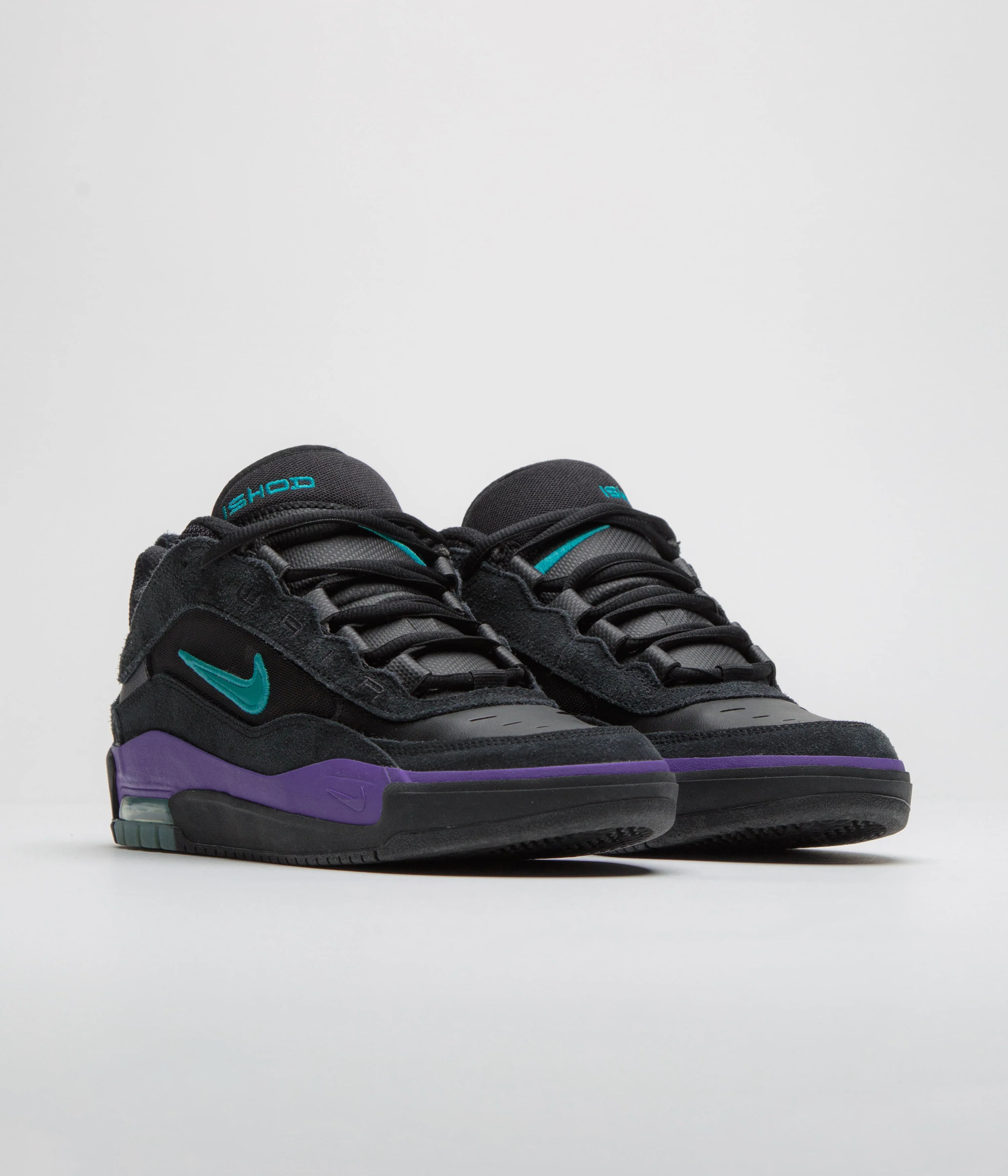 Nike SB Air Max Ishod Shoes - Black / Dusty Cactus - Black - Persian Violet - Image 3
