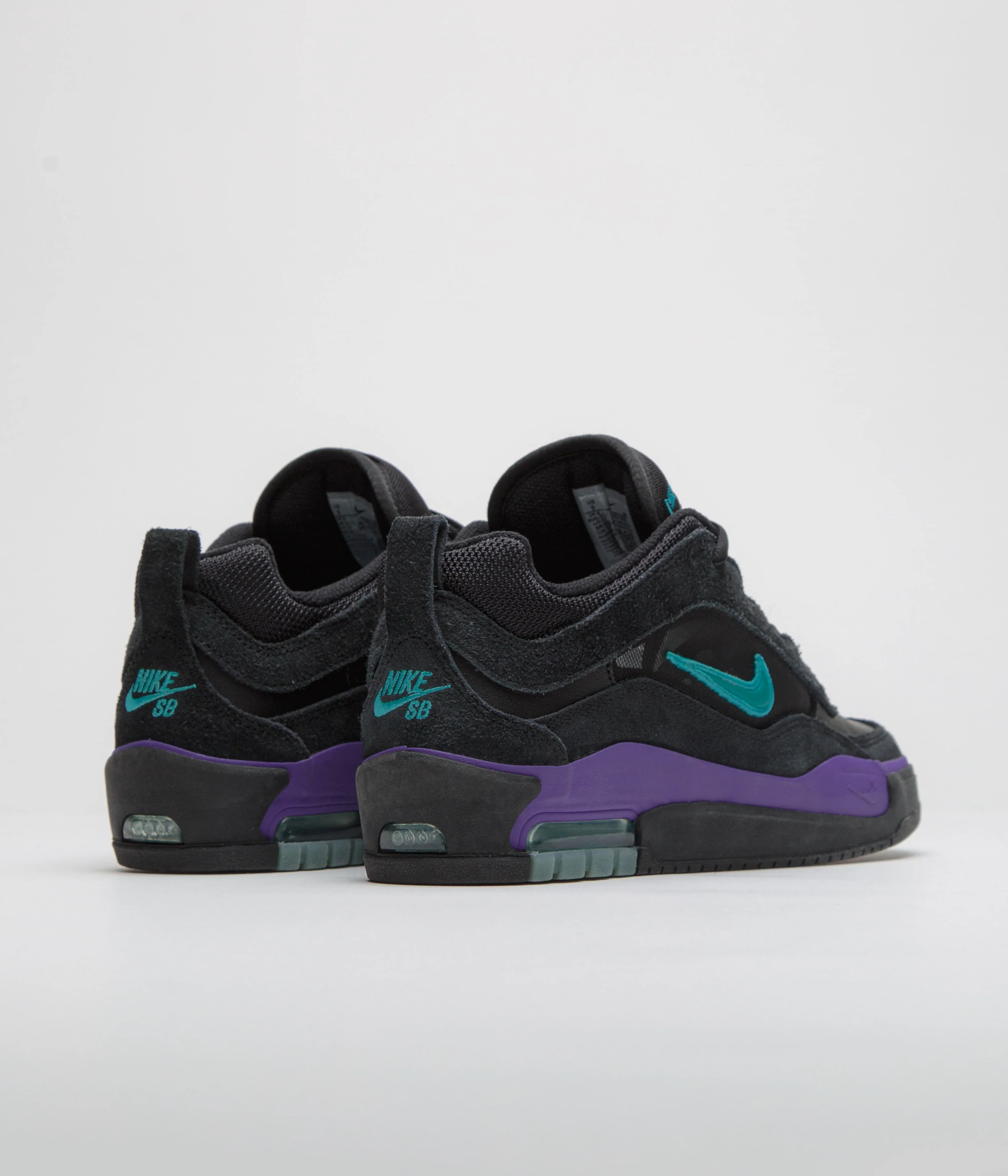Nike SB Air Max Ishod Shoes - Black / Dusty Cactus - Black - Persian Violet - Image 4