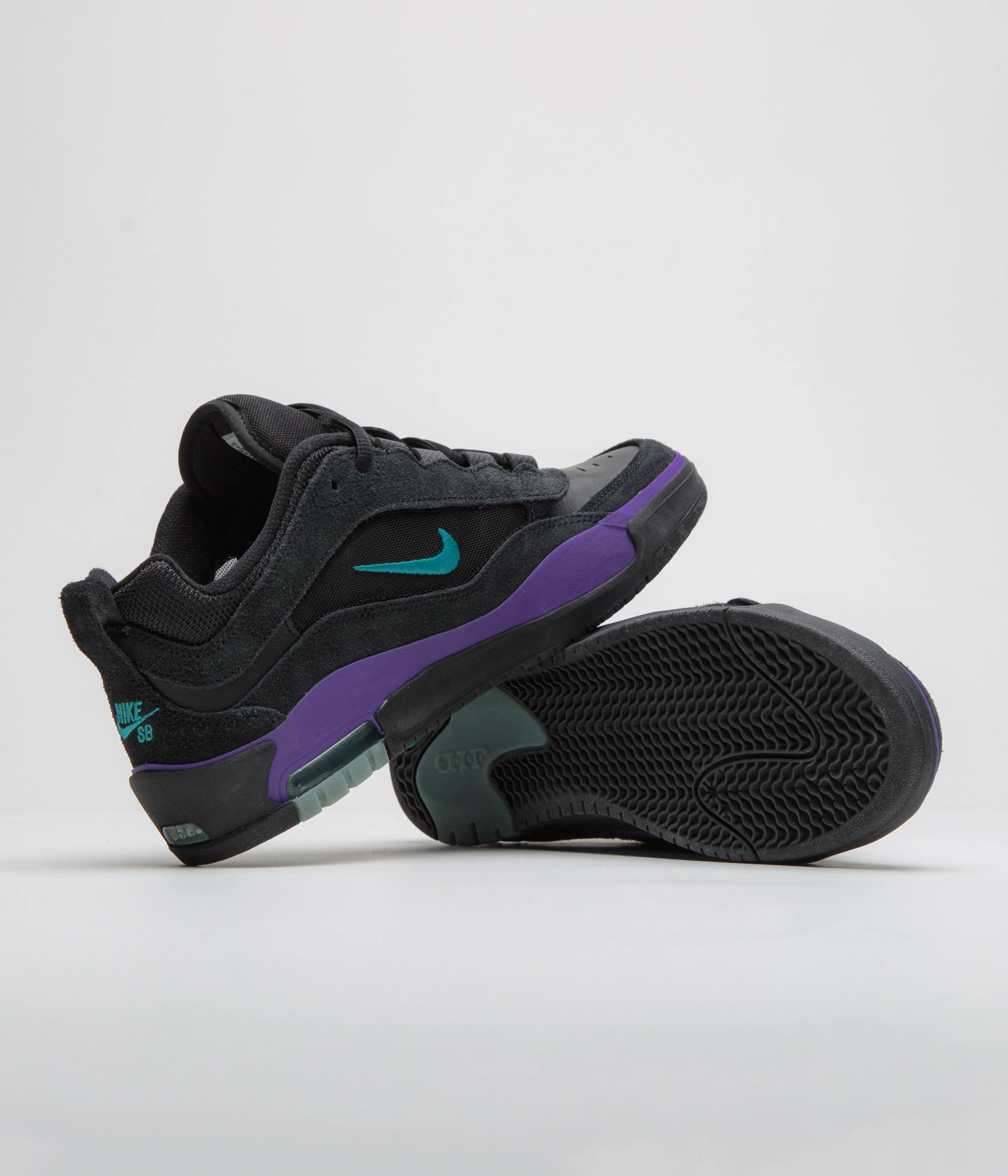 Nike SB Air Max Ishod Shoes - Black / Dusty Cactus - Black - Persian Violet - Image 5