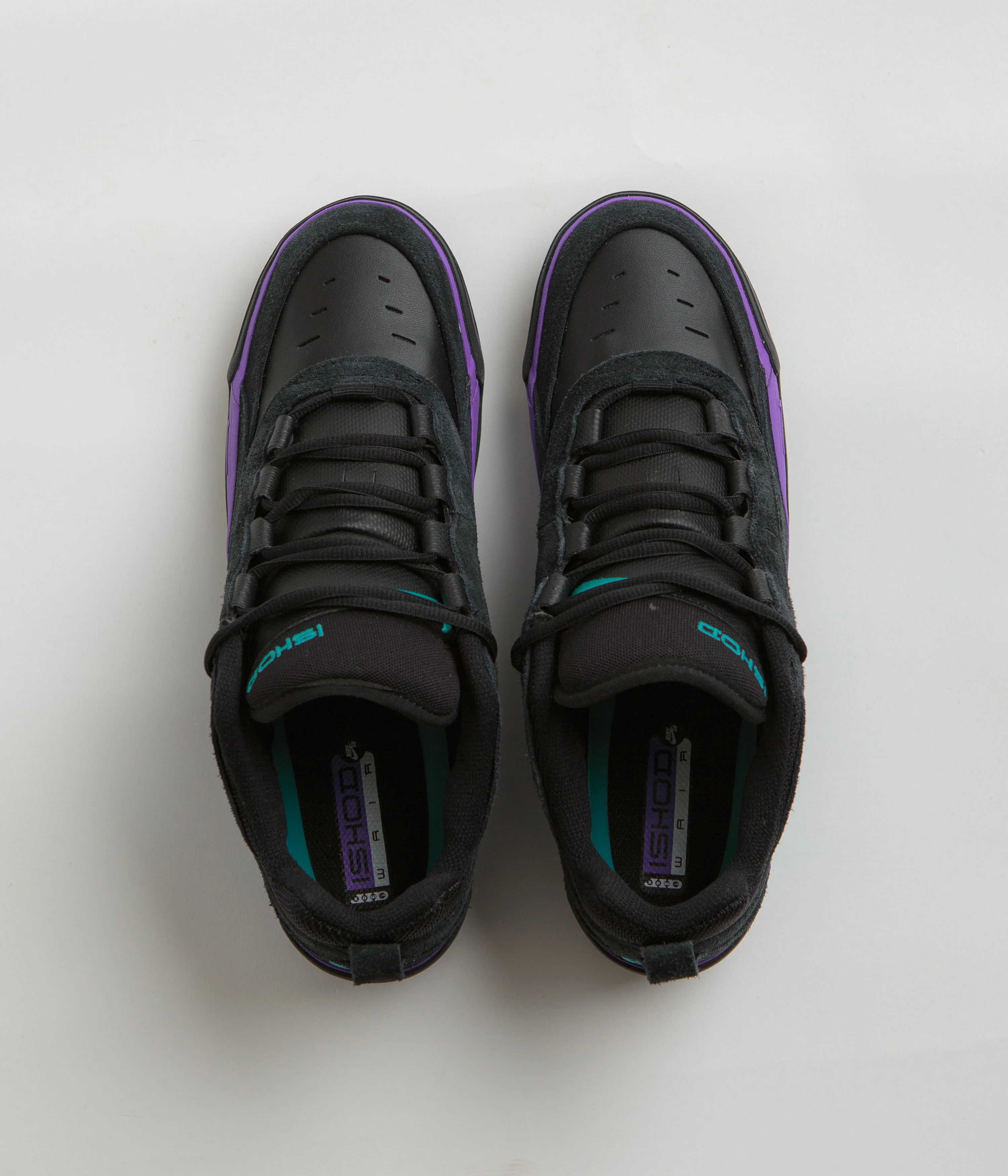 Nike SB Air Max Ishod Shoes - Black / Dusty Cactus - Black - Persian Violet - Image 8